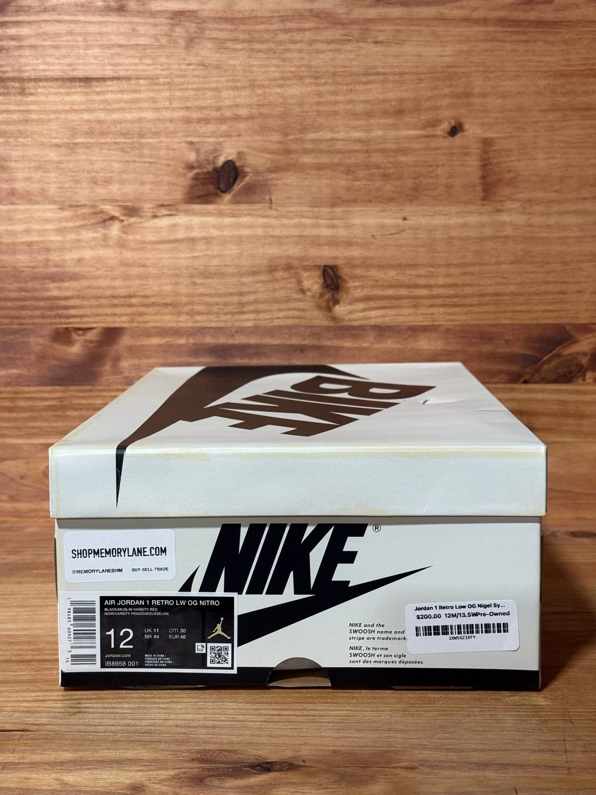 Jordan 1 Retro Low OG Nigel Sylvester Better With Time - Size 12