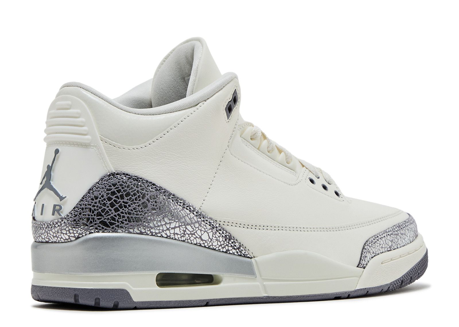 Wmns Air Jordan 3 Retro Sail Metallic Silver