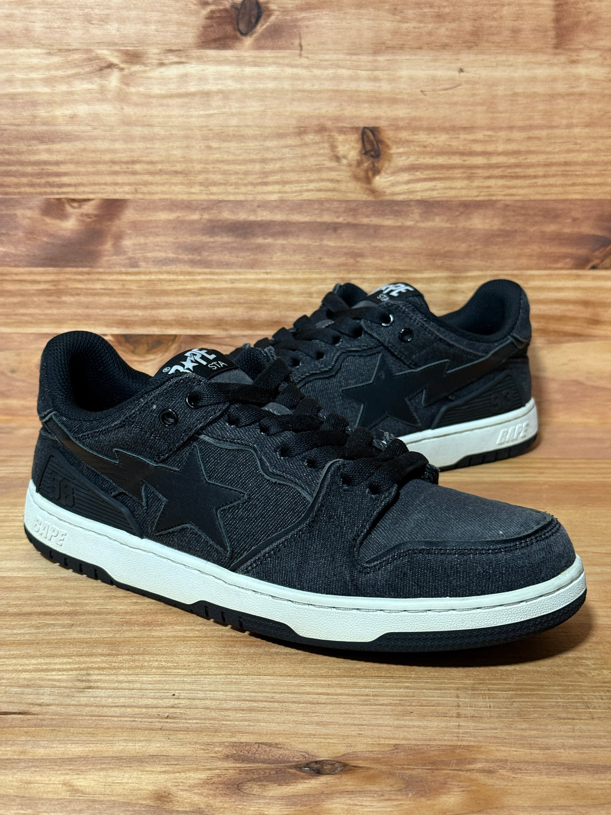 A Bathing Ape Sk8 Sta Black Denim