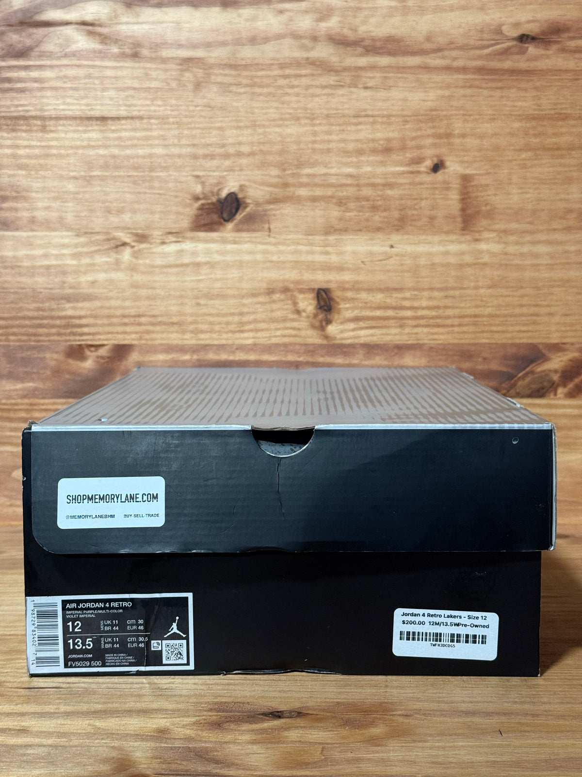 Jordan 4 Retro Lakers - Size 12
