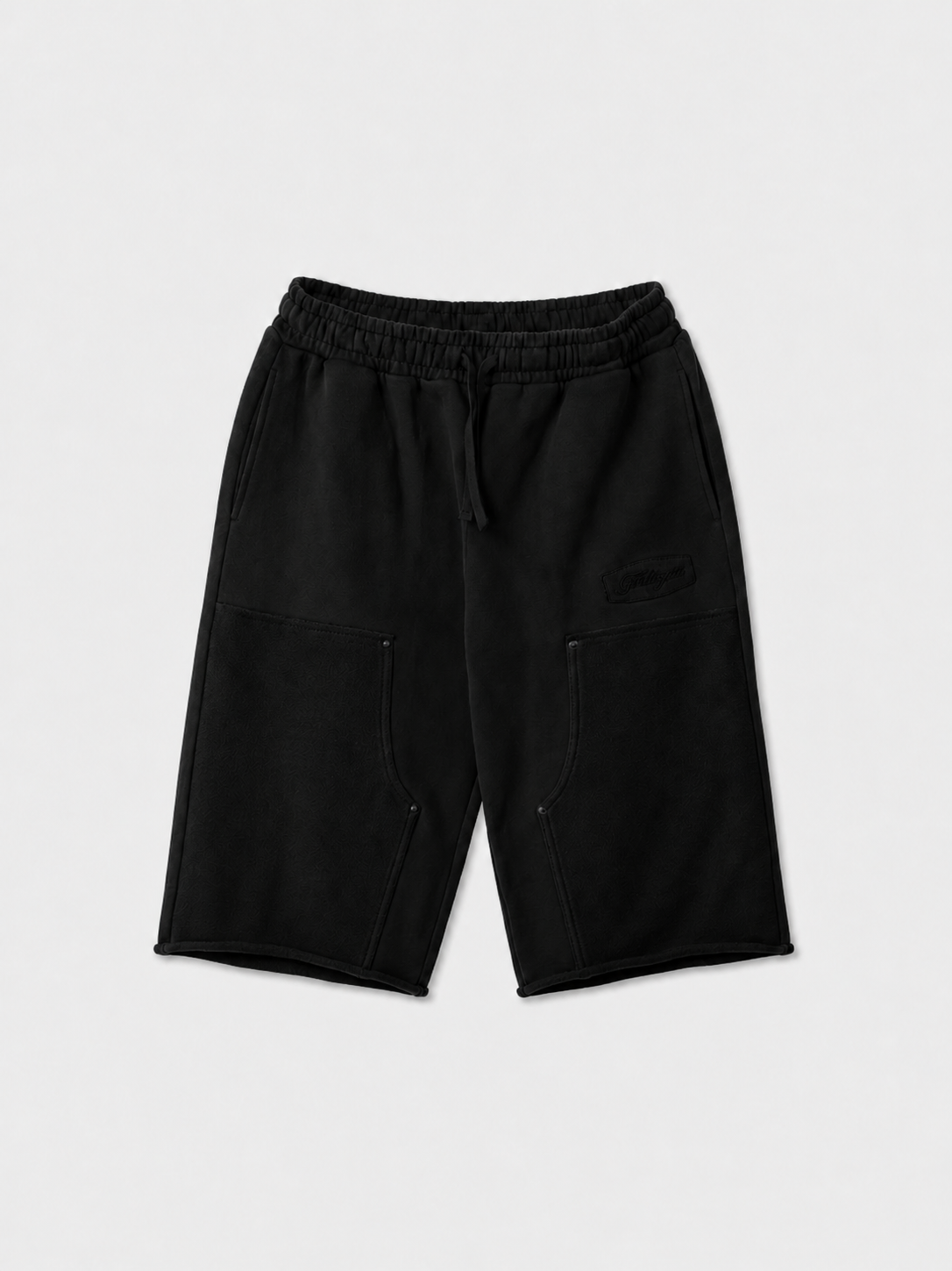 "CARPENTER " BLACK 3/4  SWEAT SHORTS