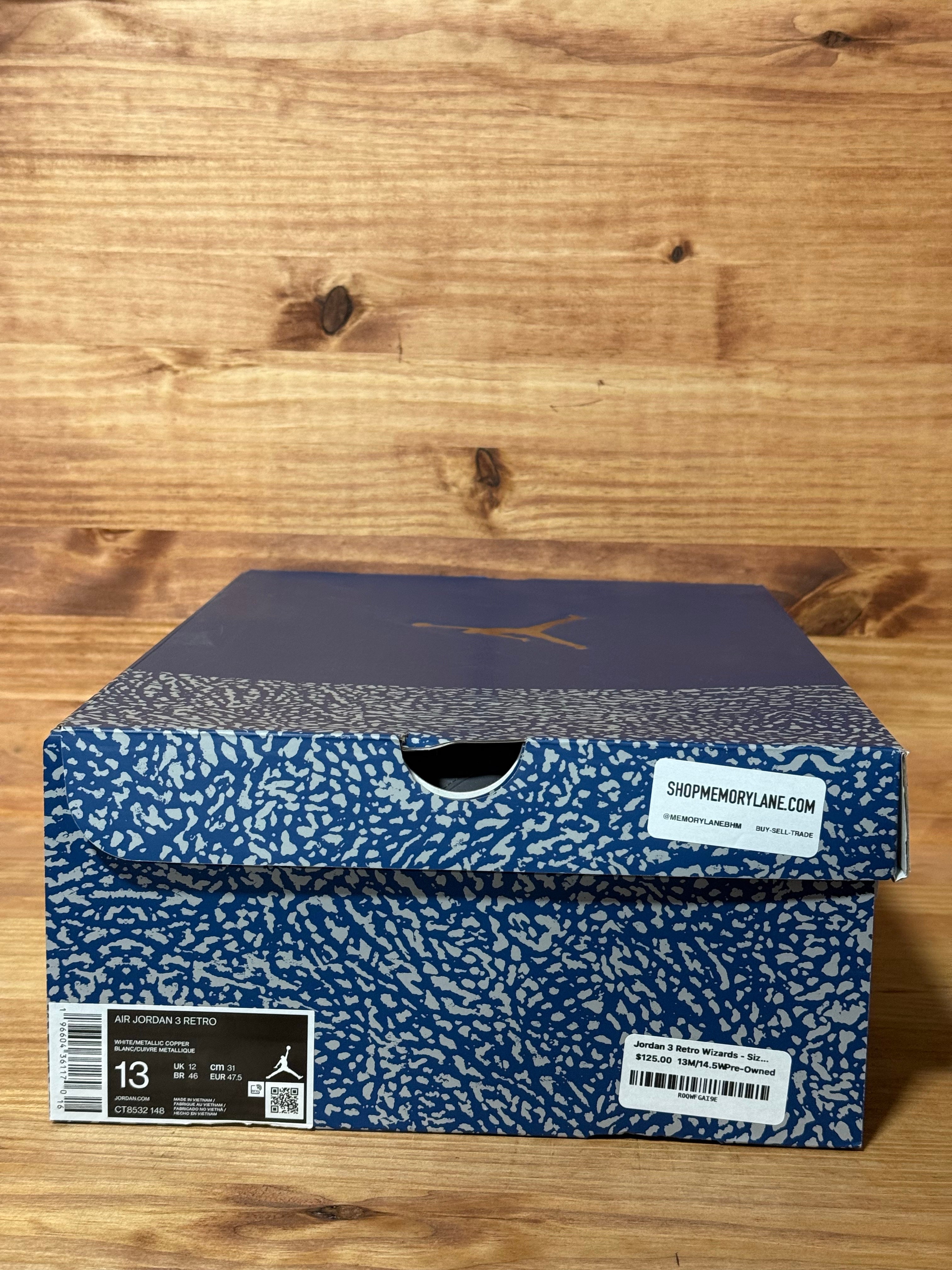 Jordan 3 Retro Wizards - Size 13
