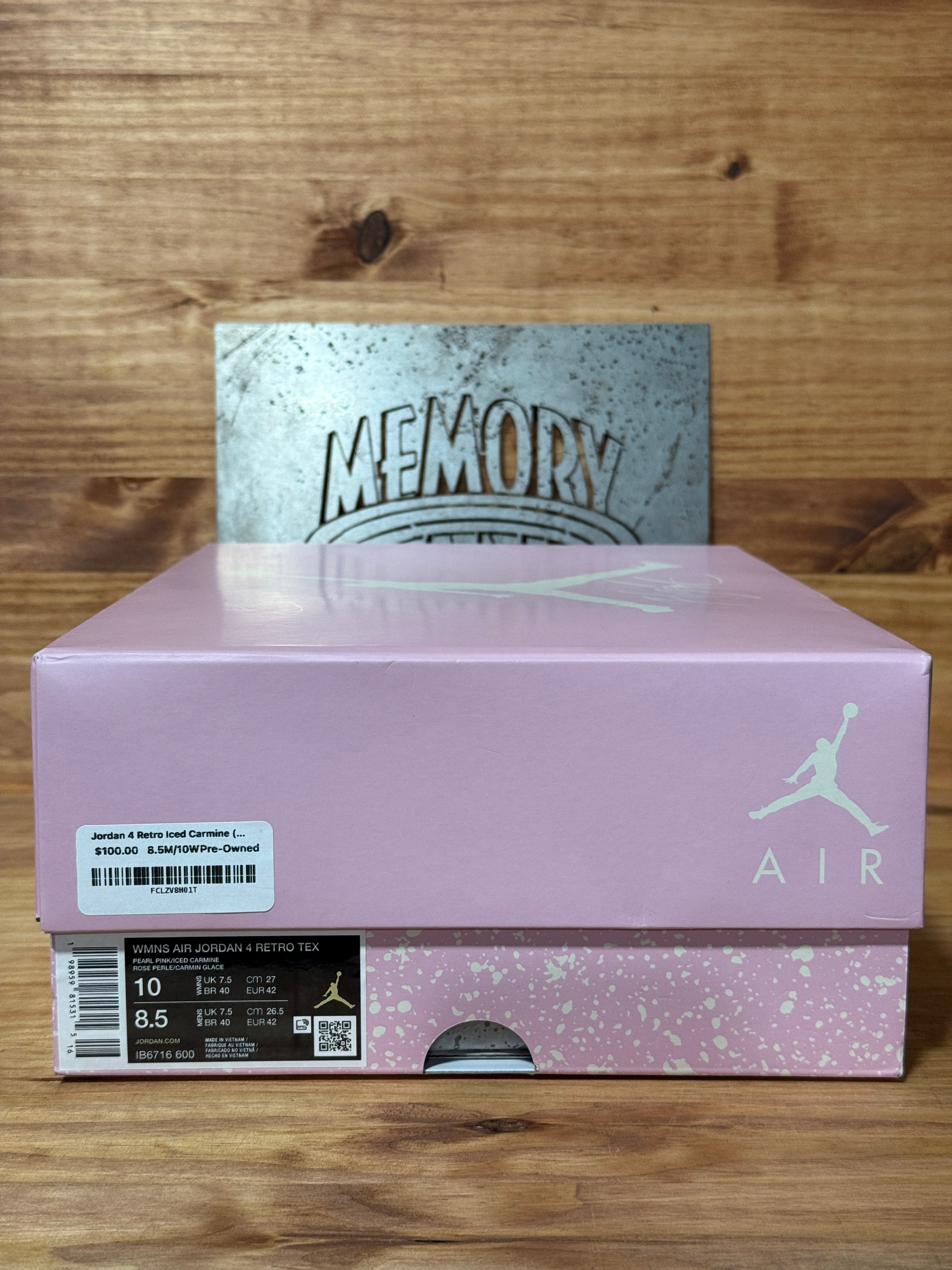 Jordan 4 Retro Iced Carmine (Women's)