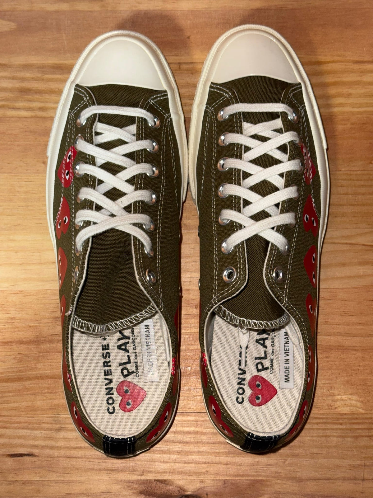 Converse Chuck Taylor All Star 70 Ox Comme des Garcons Multi Heart Green - Size 11