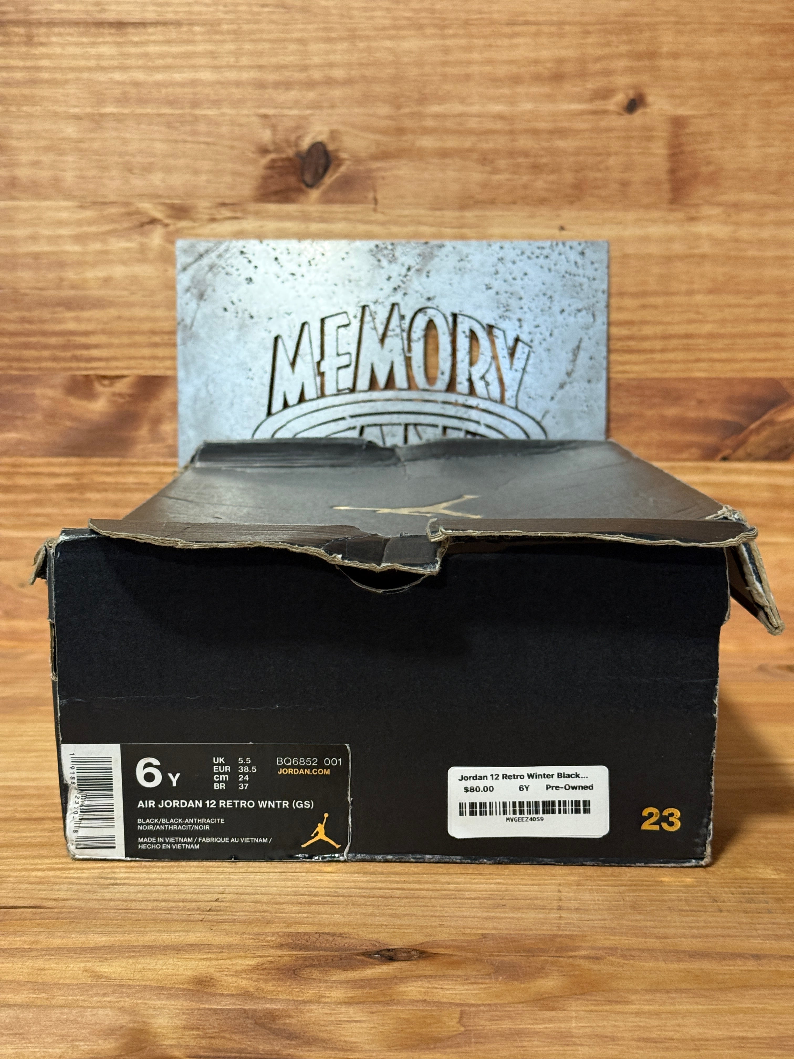 Jordan 12 Retro Winter Black (GS)