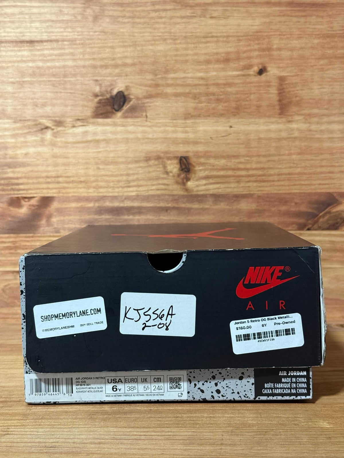Jordan 5 Retro OG Black Metallic Reimagined (GS) - Size 6Y