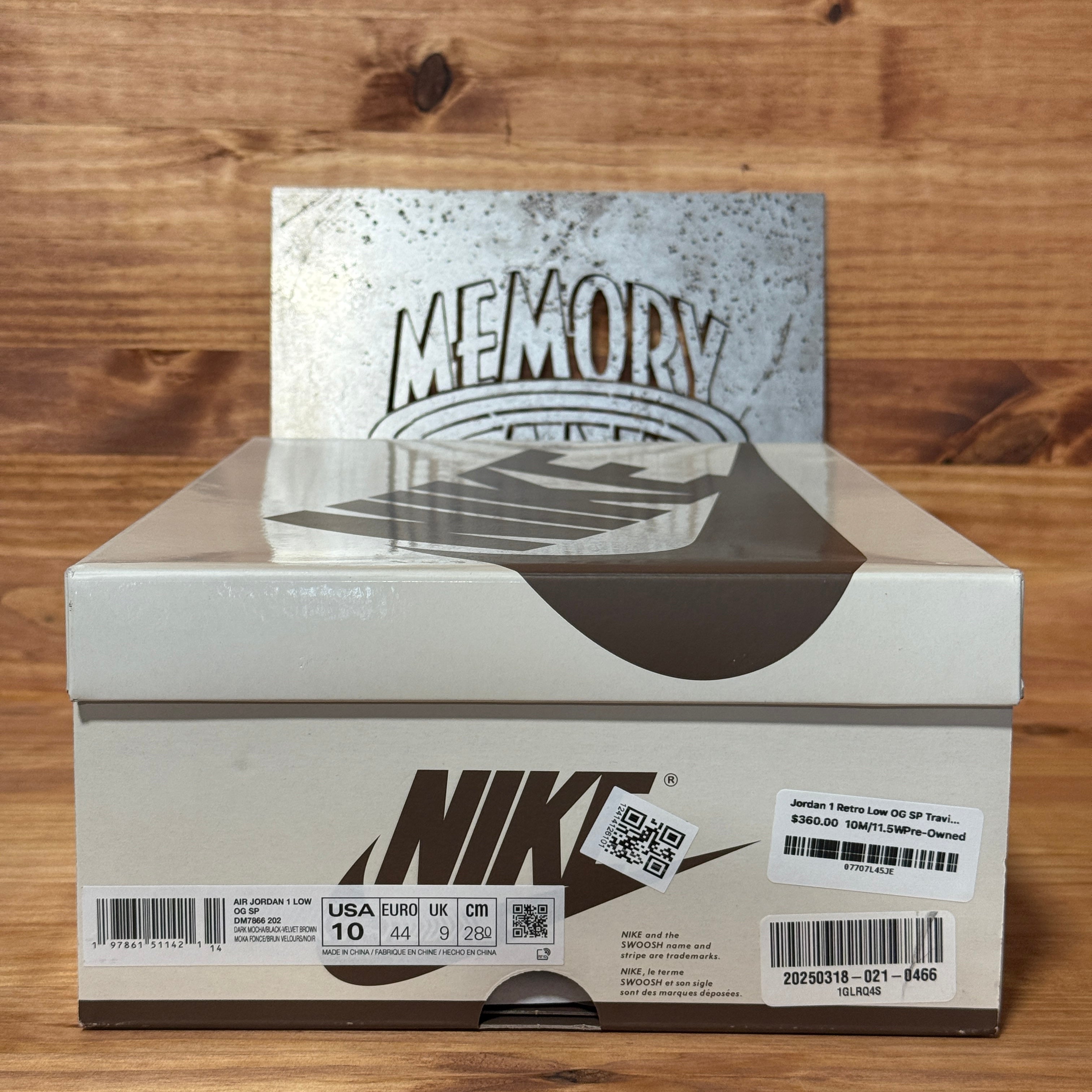 Jordan 1 Retro Low OG SP Travis Scott Velvet Brown