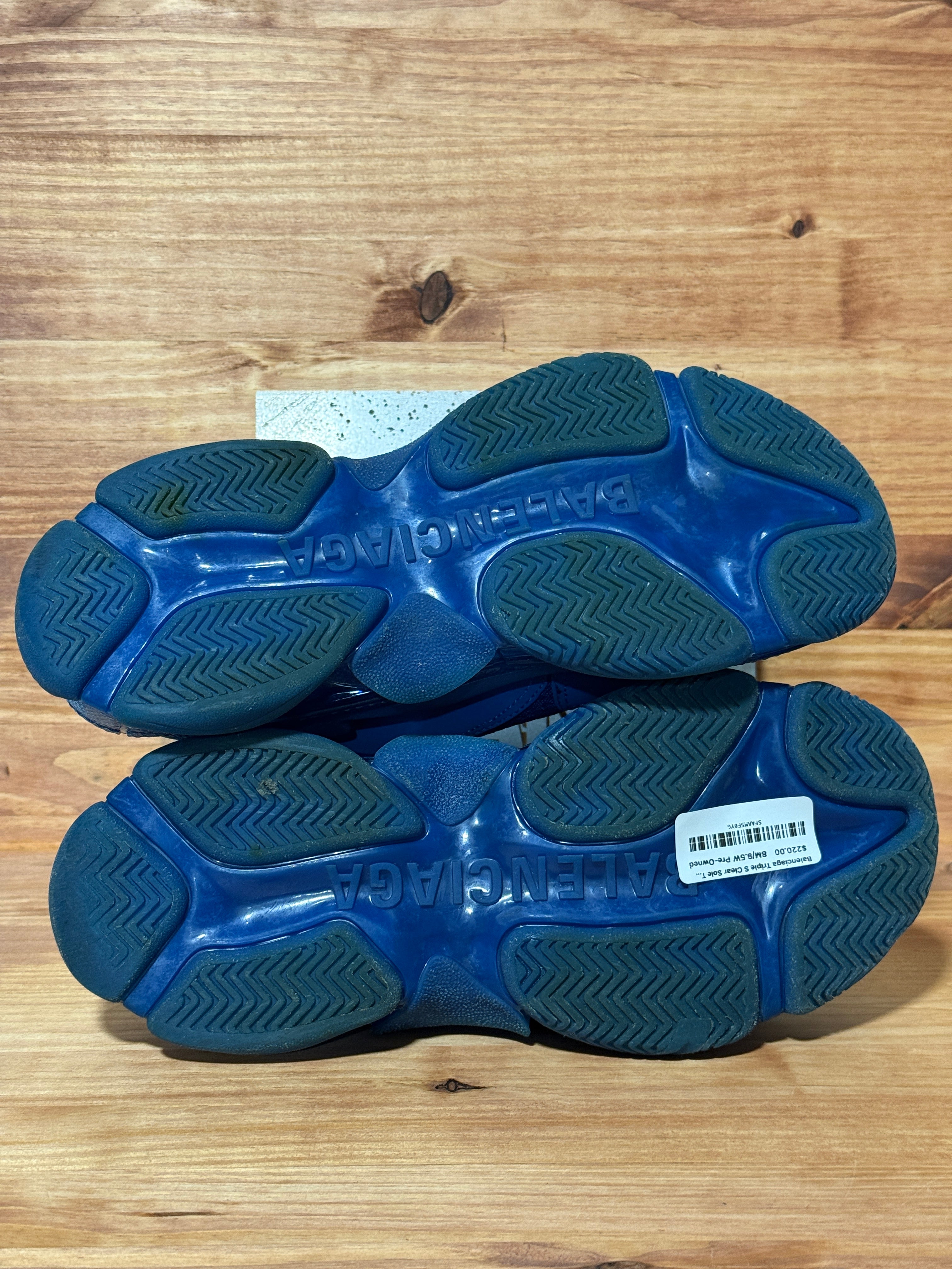 Balenciaga Triple S Clear Sole Teal Blue