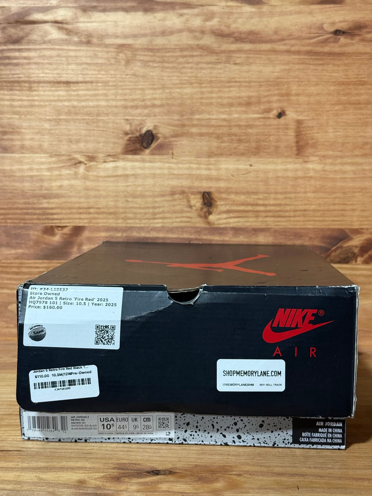 Jordan 5 Retro Fire Red Black Tongue (2025) - Size 10.5