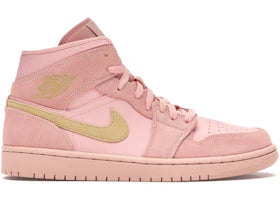 Jordan 1 Mid Coral Gold