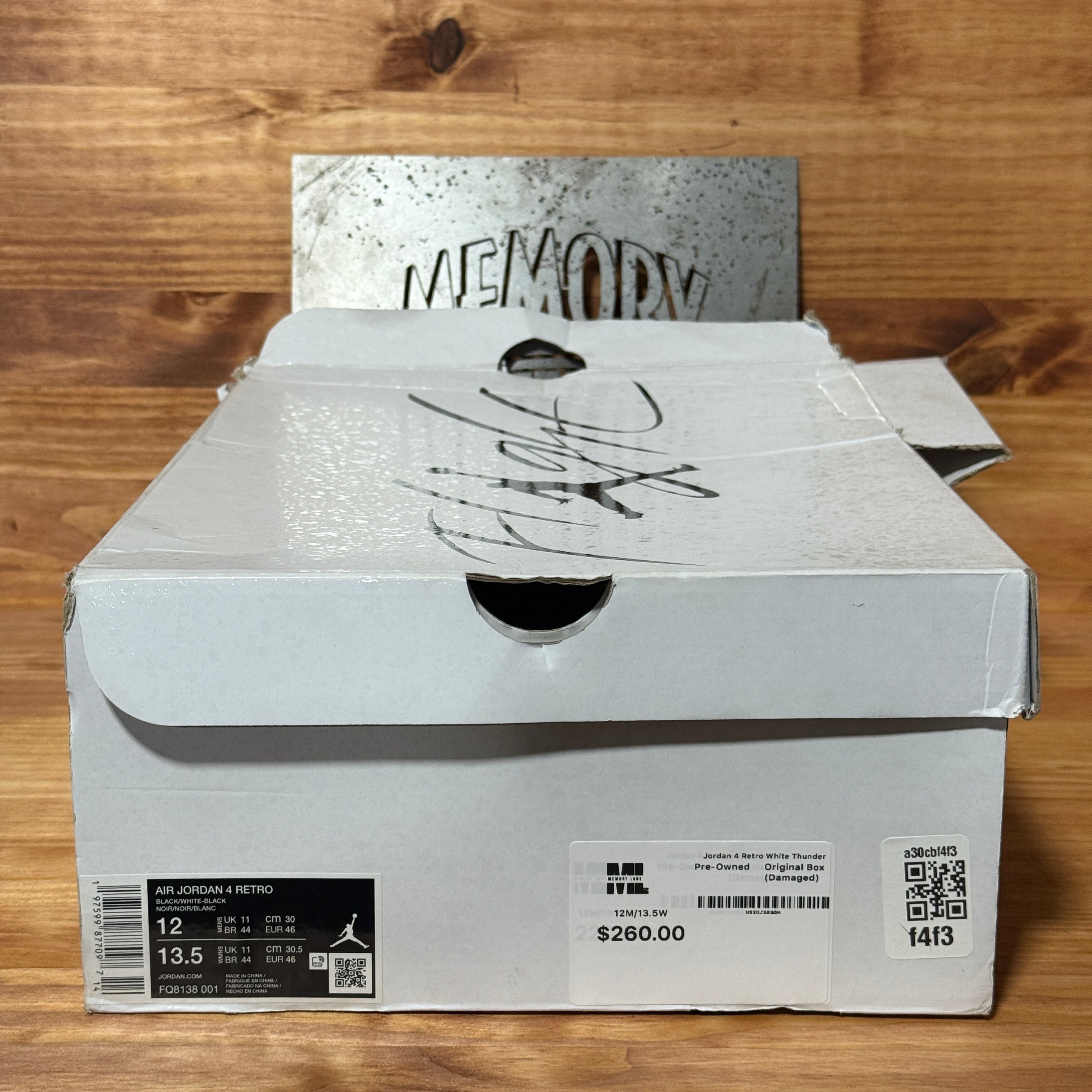 Jordan 4 Retro White Thunder