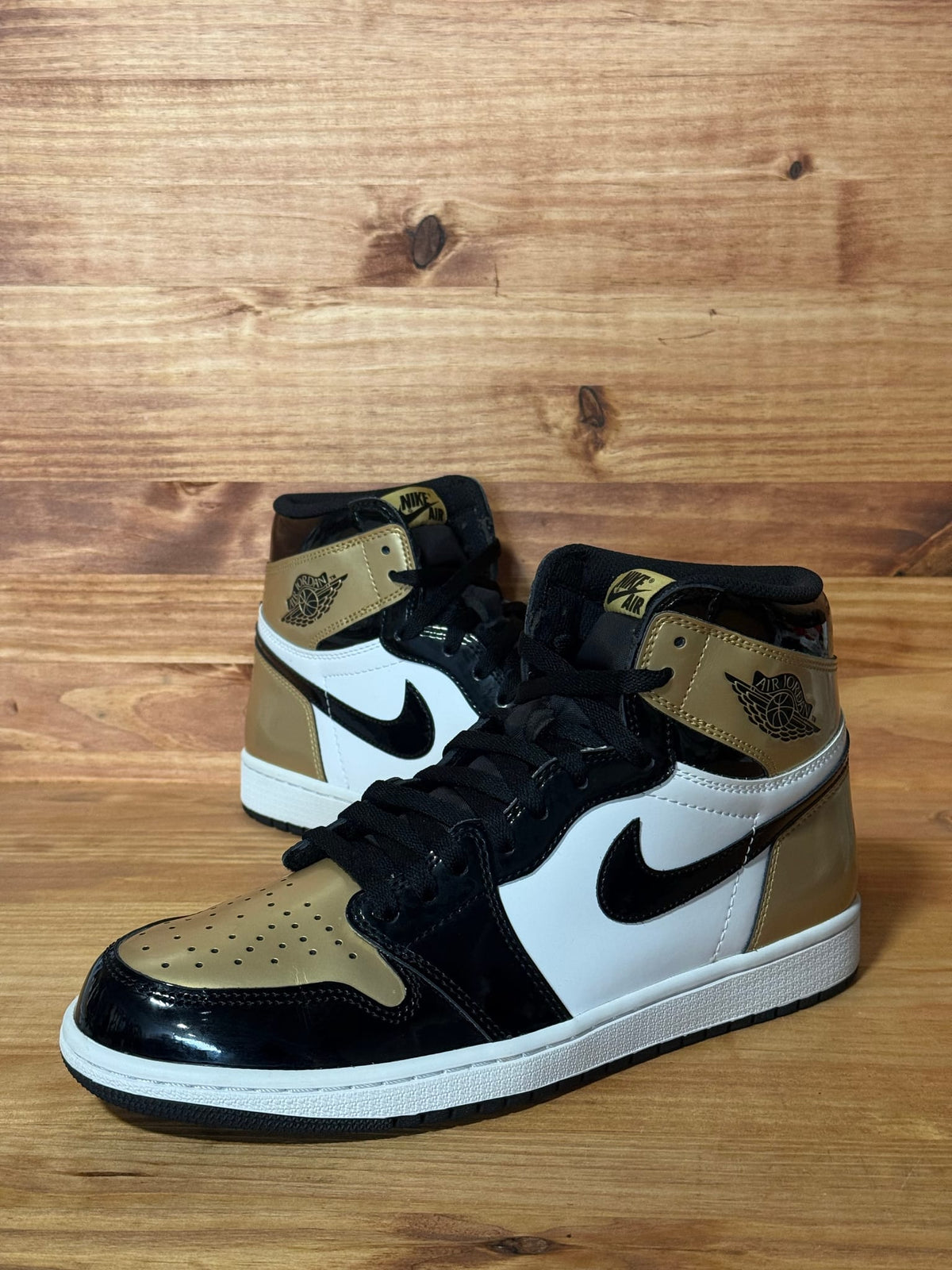 Jordan 1 Retro High NRG Patent Gold Toe - Size 10.5