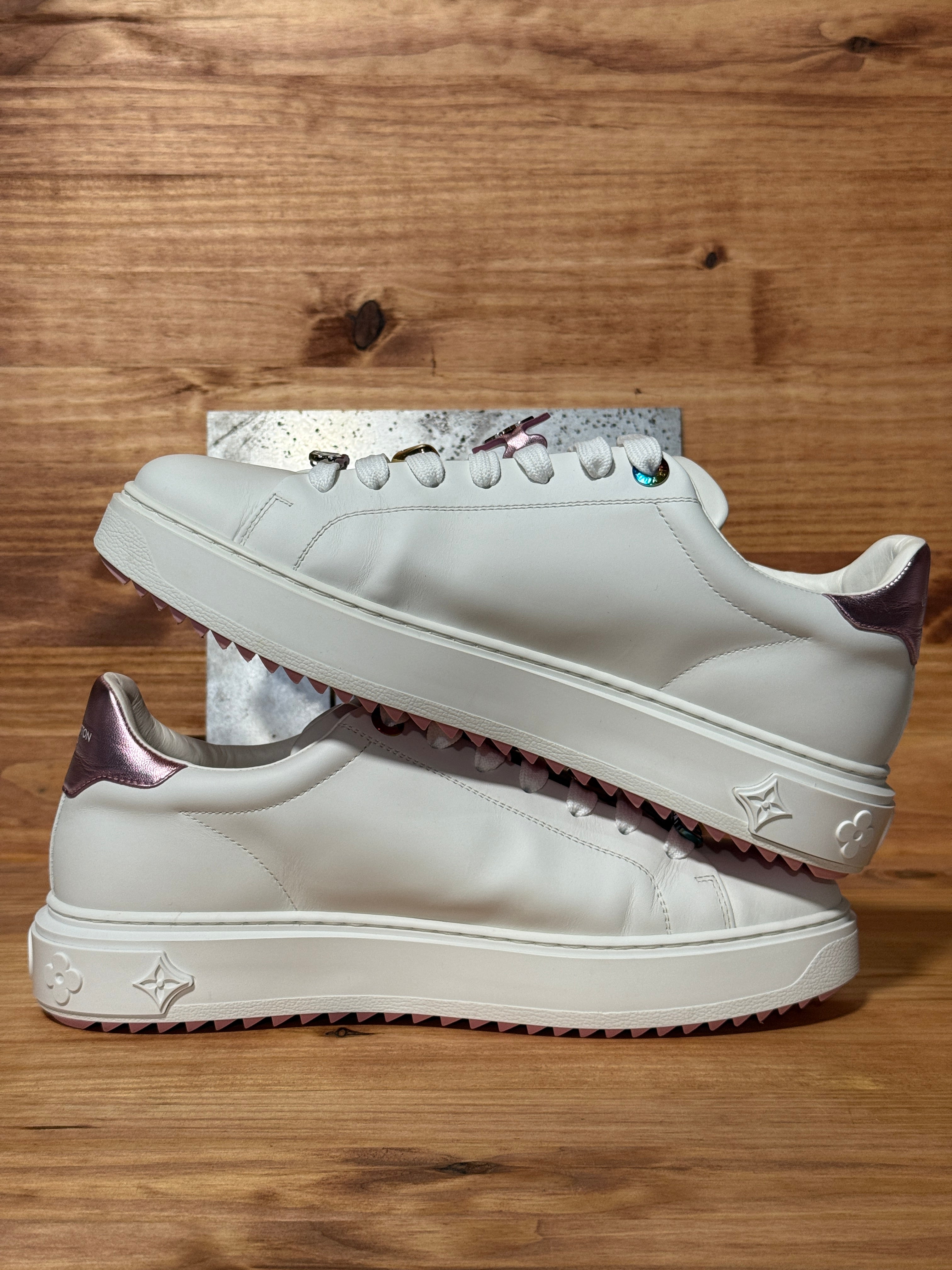 Louis Vuitton Time Out Debossed Monogram Leather White White (Women's)