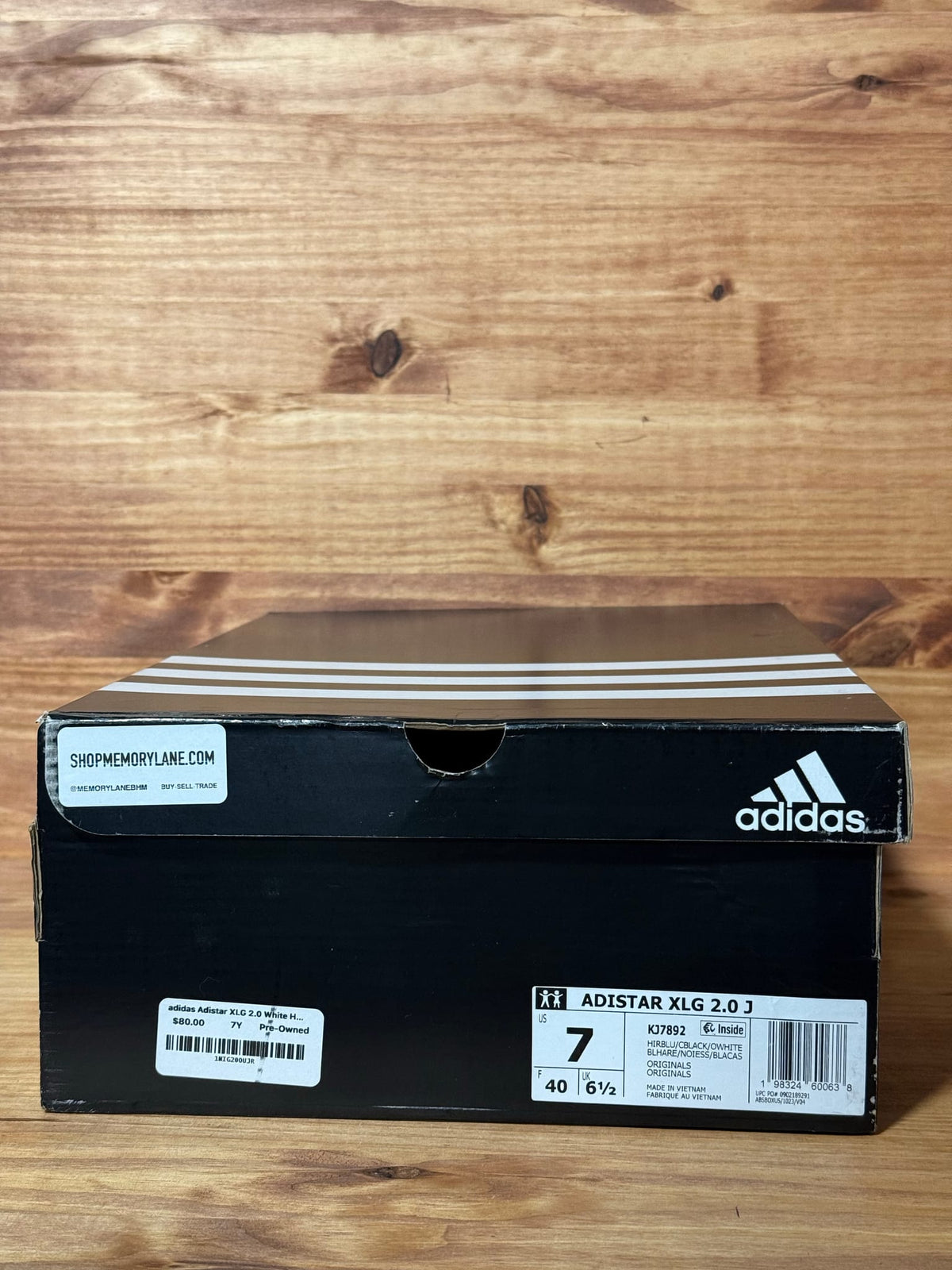 adidas Adistar XLG 2.0 White Hi-Res Blue (GS) - Size 7Y