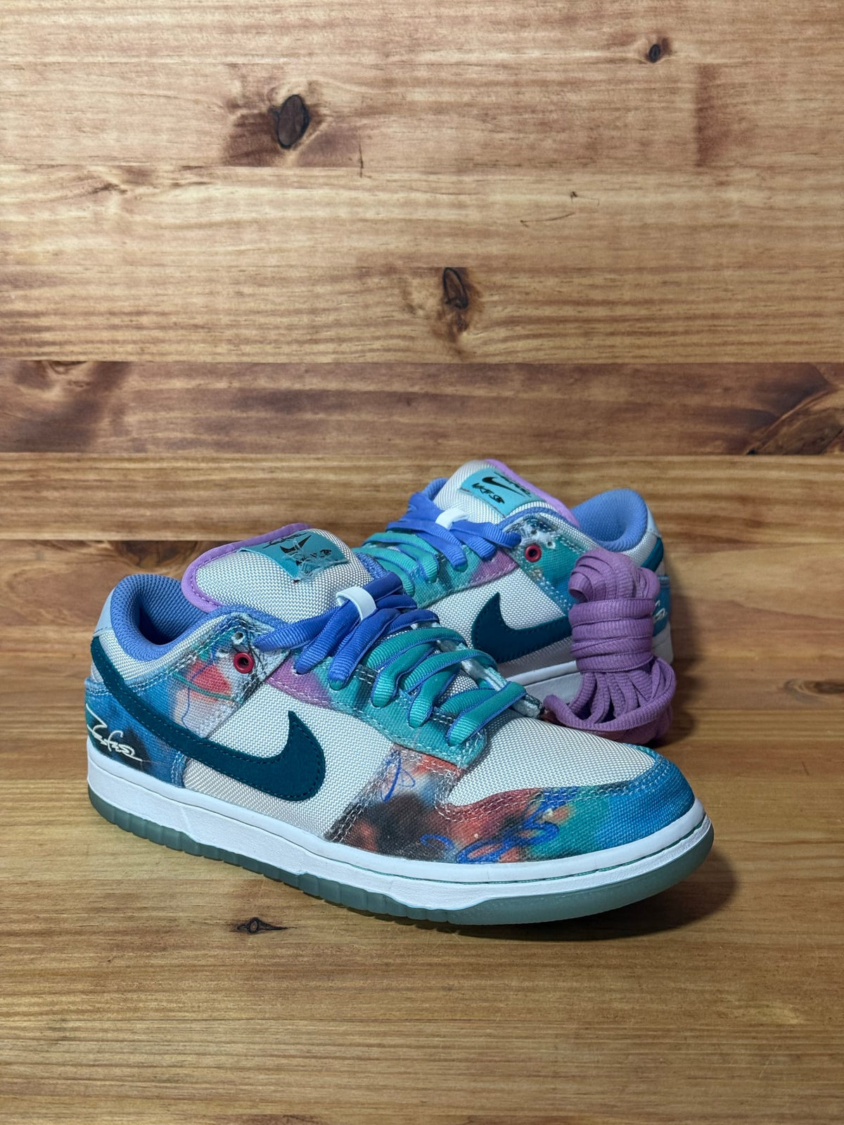 Nike SB Dunk Low Futura Laboratories Bleached Aqua - Size 7W
