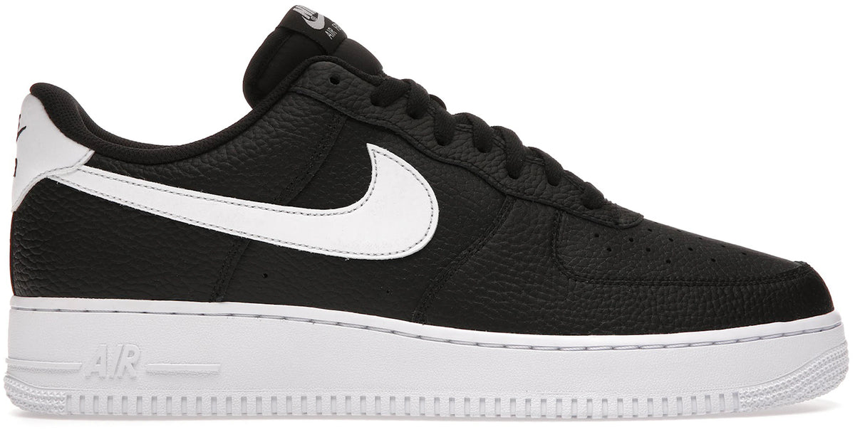 Nike Air Force 1 Low '07 Black White Pebbled Leather