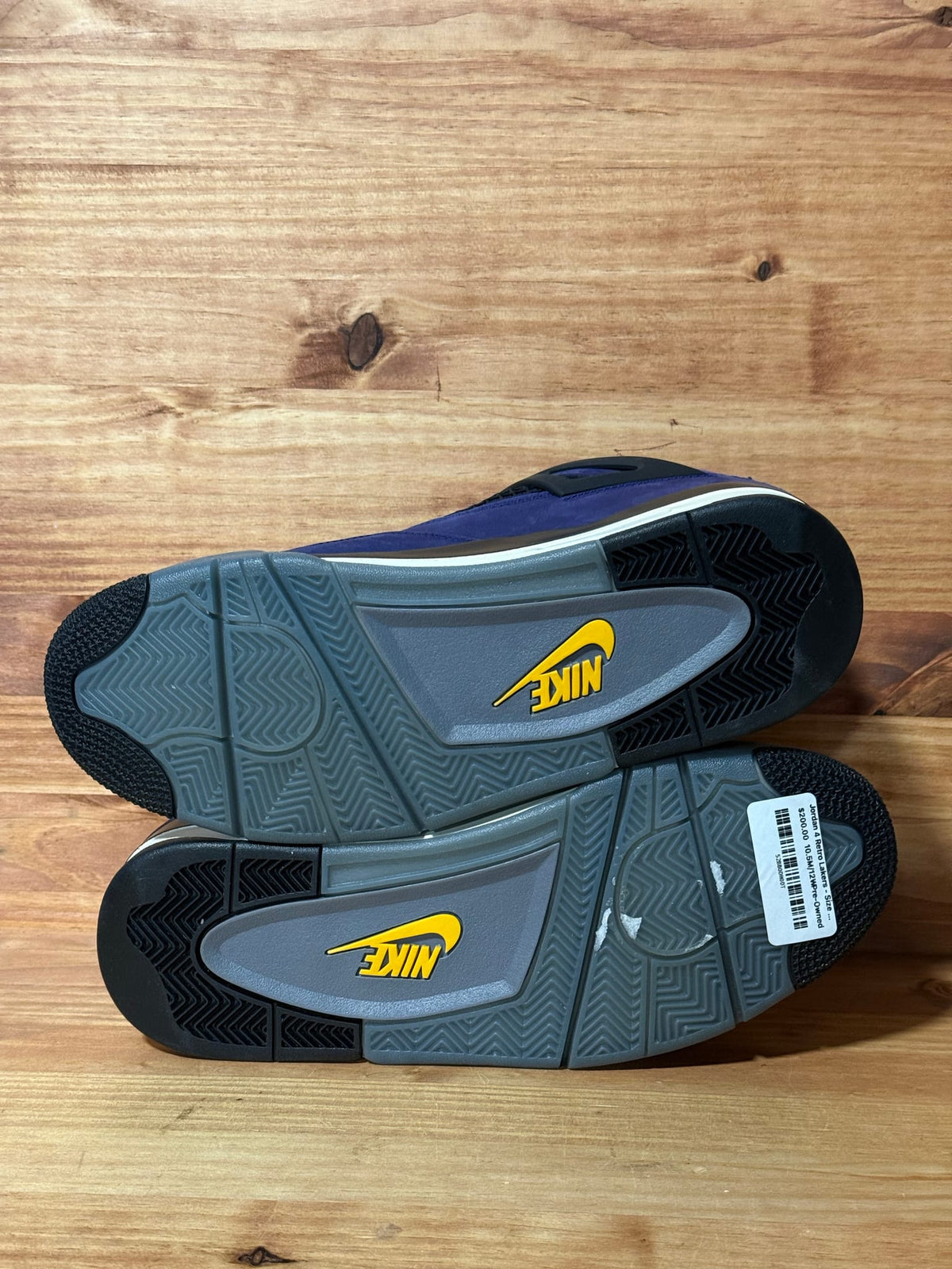 Jordan 4 Retro Lakers - Size 10.5