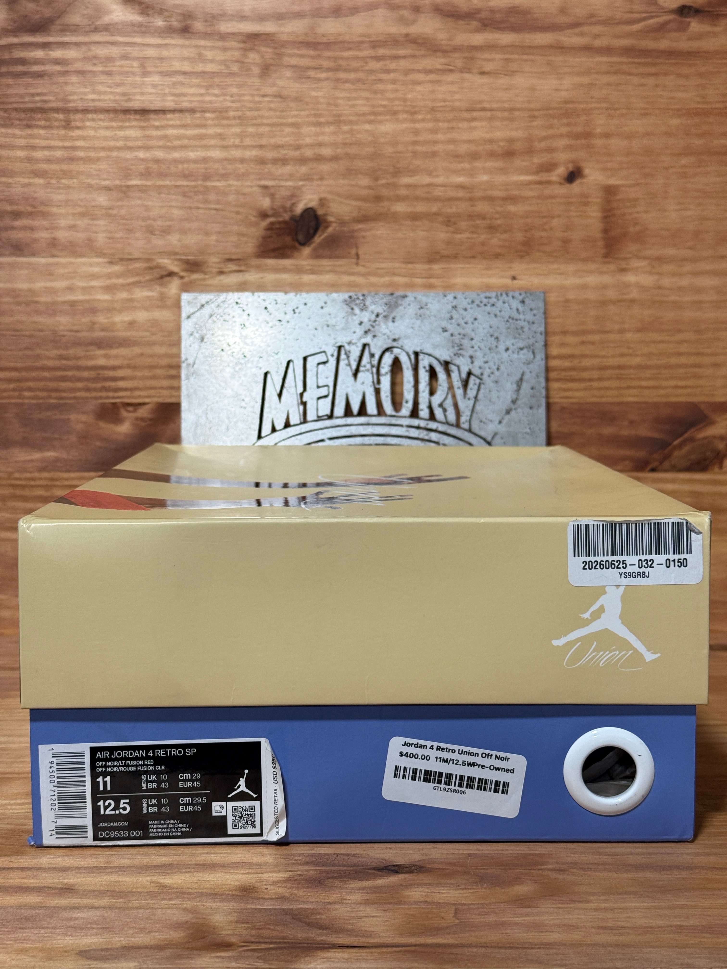 Jordan 4 Retro Union Off Noir