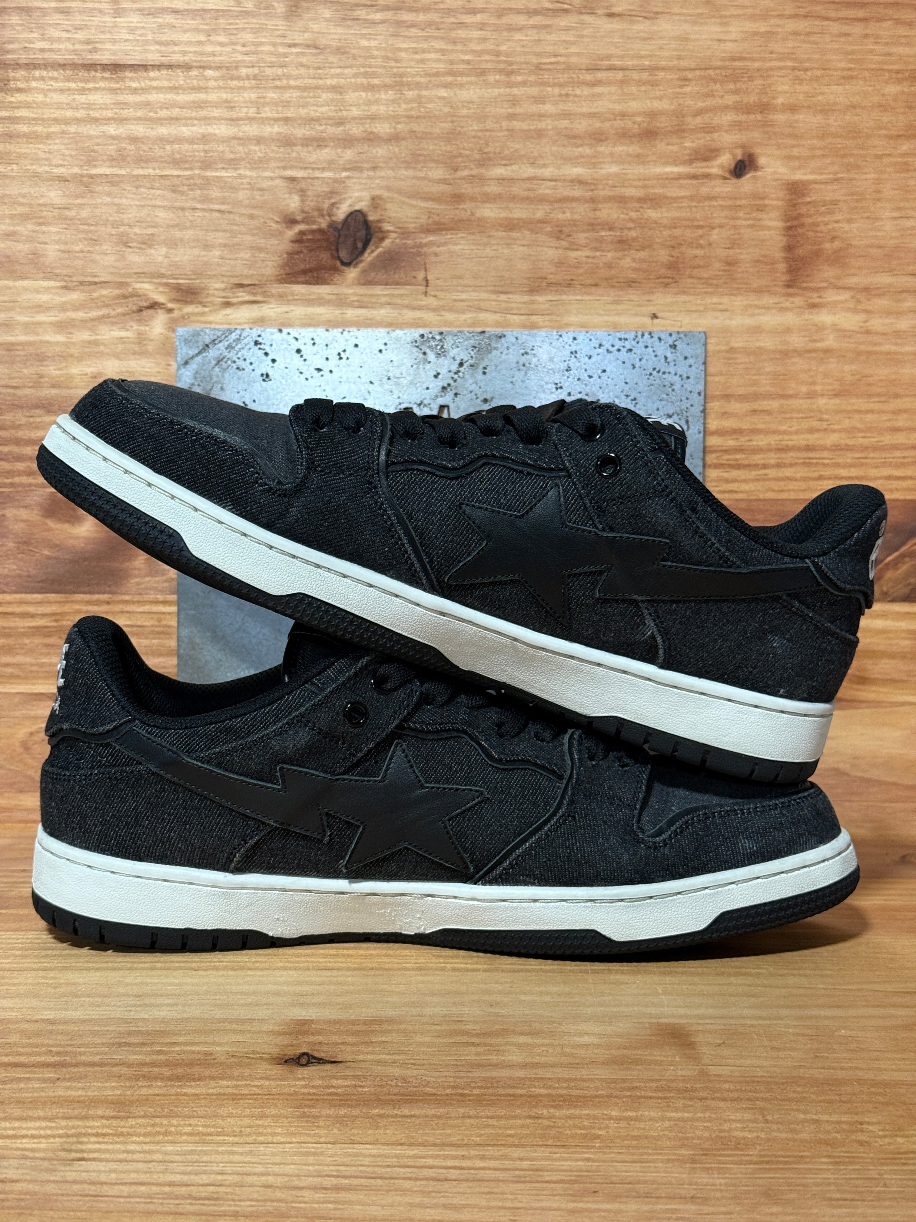 A Bathing Ape Sk8 Sta Black Denim