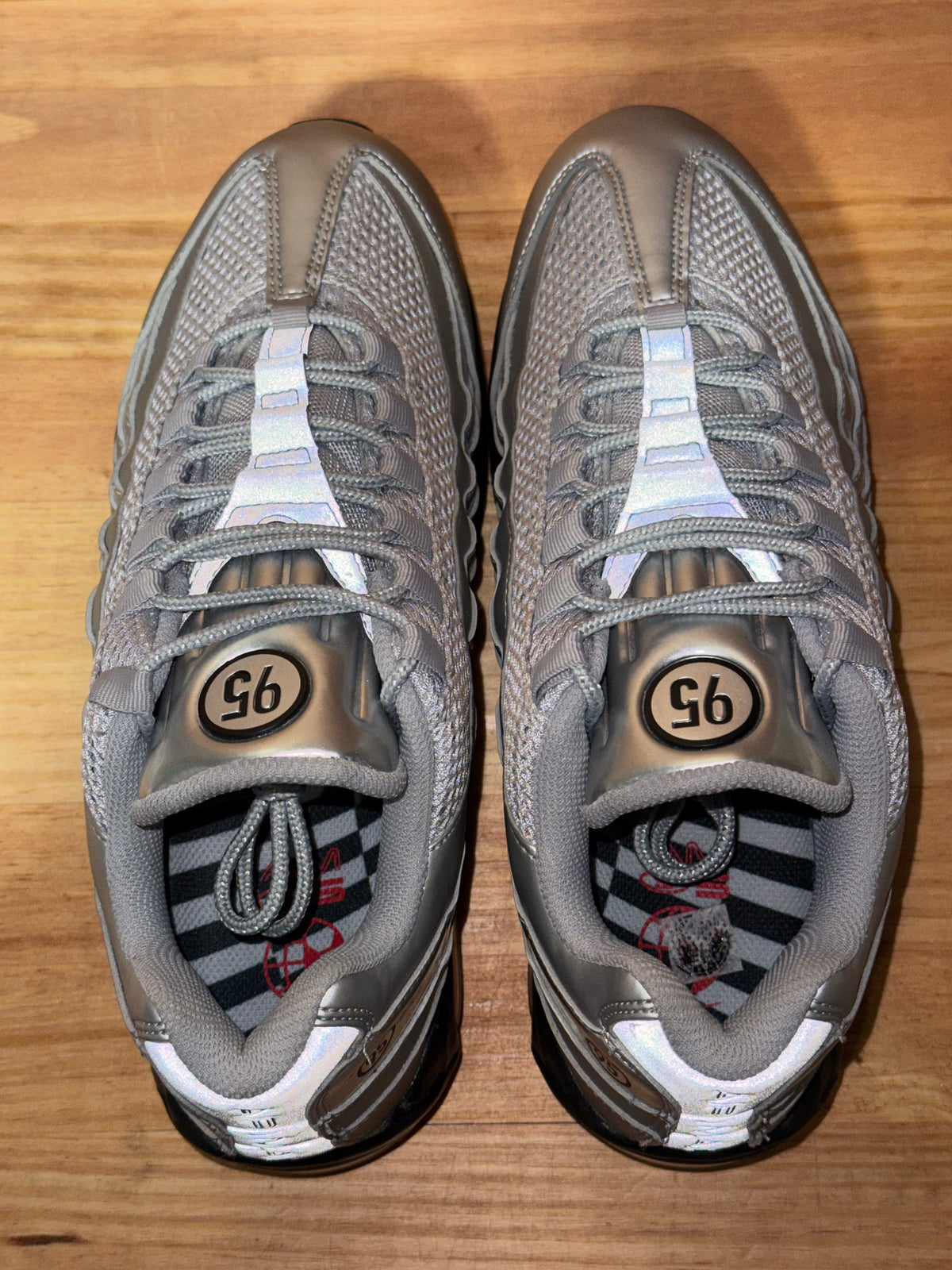 Nike Air Max 95 SE Big Bubble Total 90 Metallic Silver - Size 10