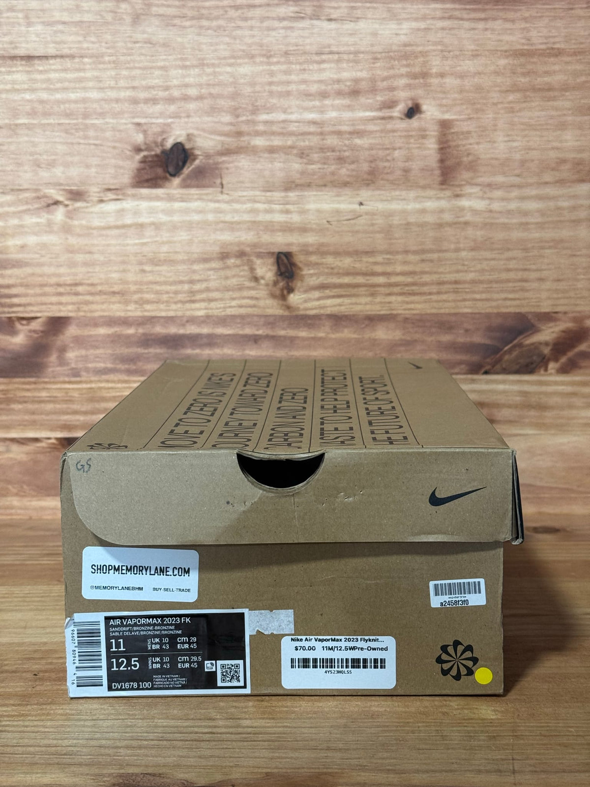 Nike Air VaporMax 2023 Flyknit Sanddrift - Size 11