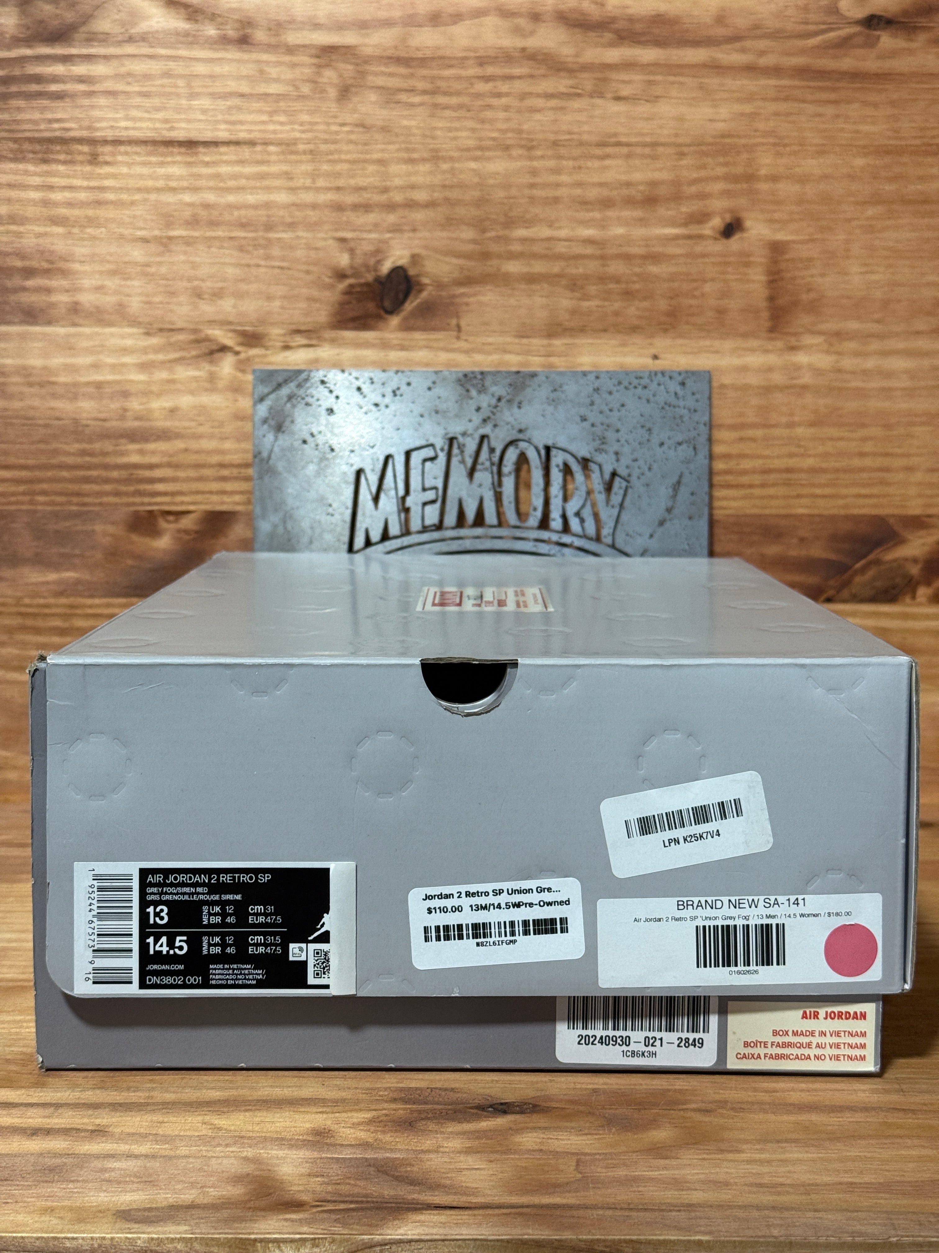Jordan 2 Retro SP Union Grey Fog