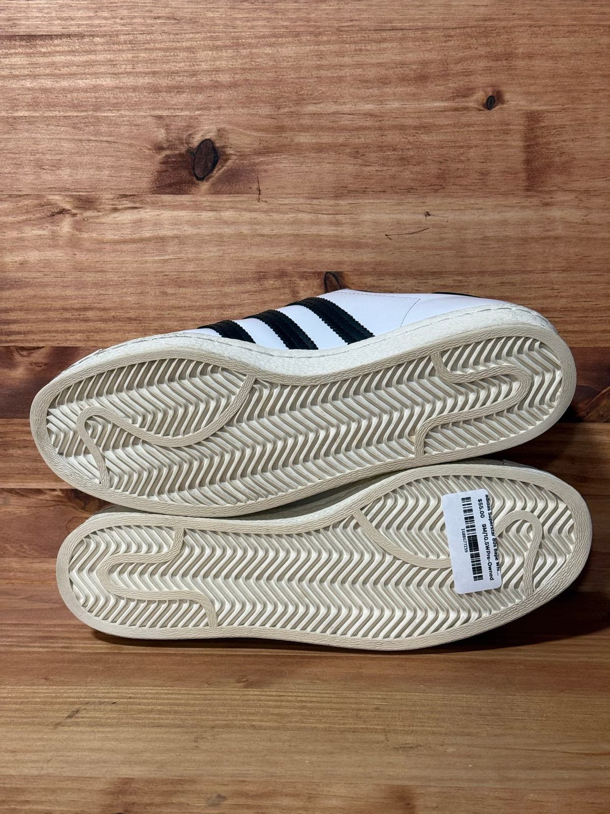 adidas Superstar 80s Bape White Black - Size 9
