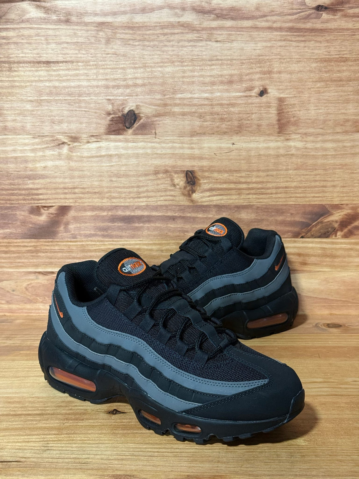 Nike Air Max 95 Black Grey Safety Orange - Size 9