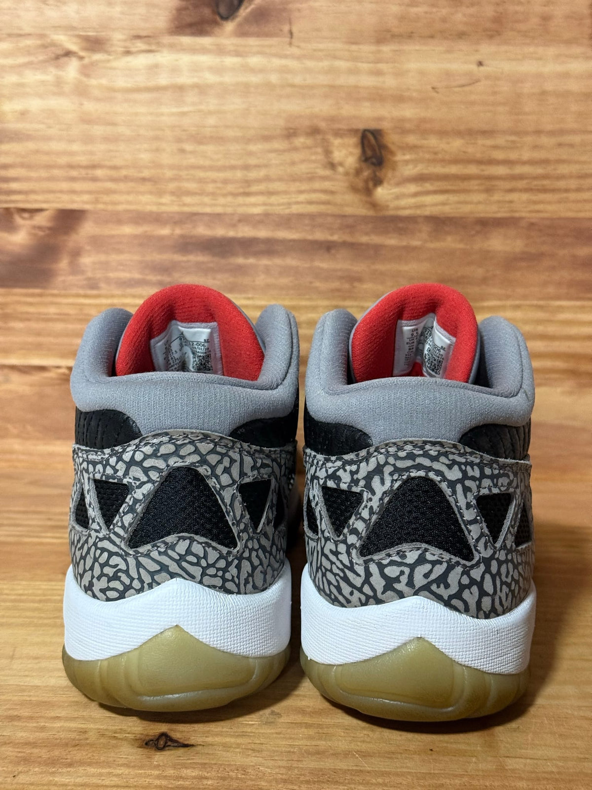 Jordan 11 Retro Low IE Black Cement - Size 9.5