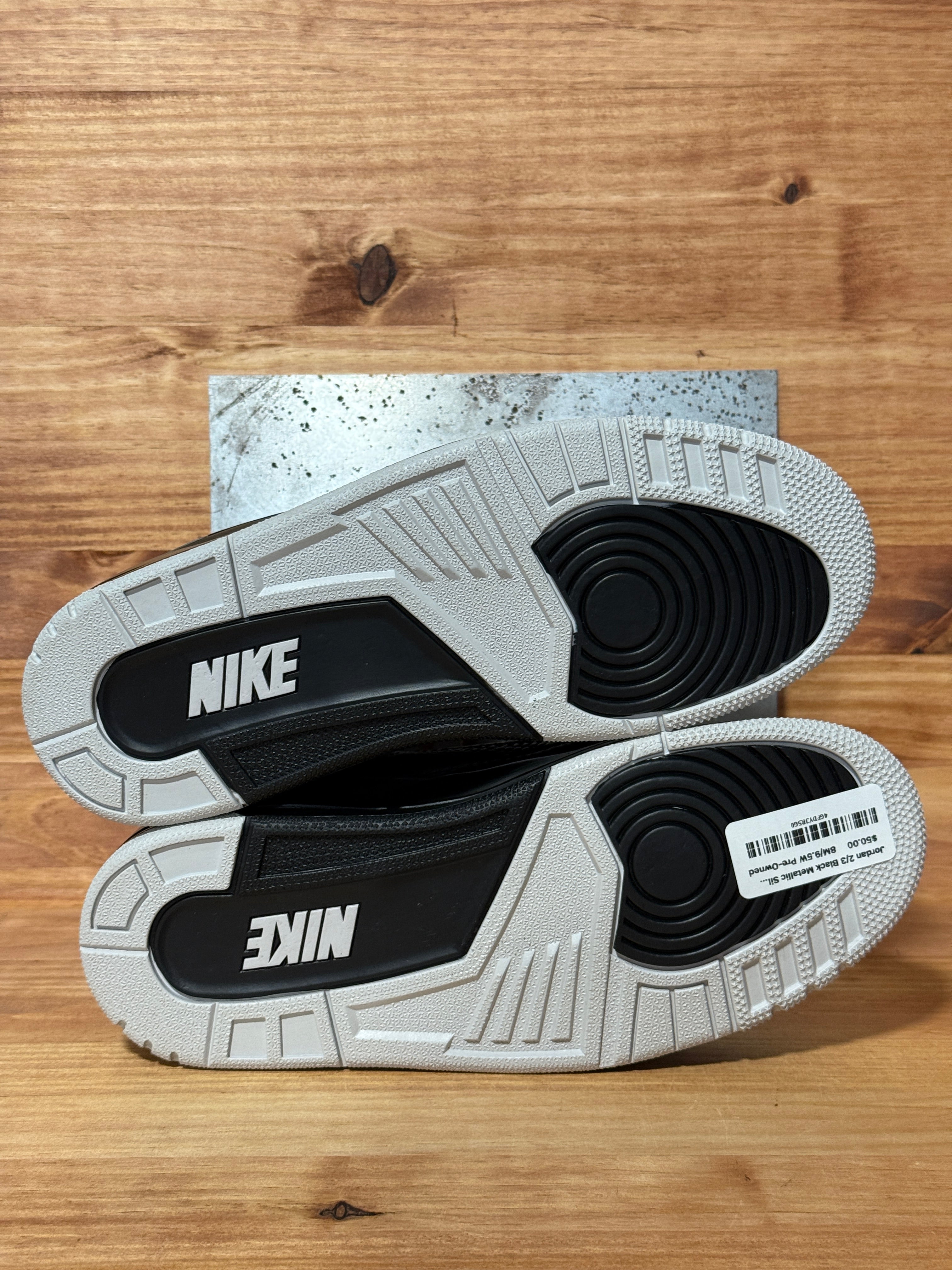 Jordan 2/3 Black Metallic Silver