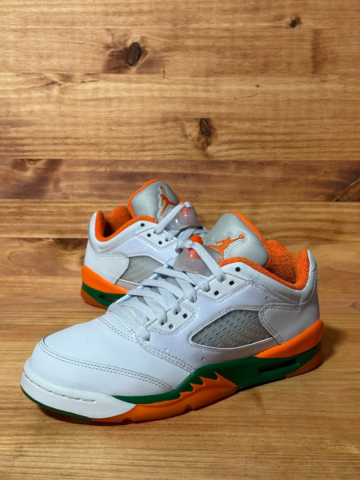 Jordan 5 Retro Low Miami Hurricanes (GS) - Size 6Y