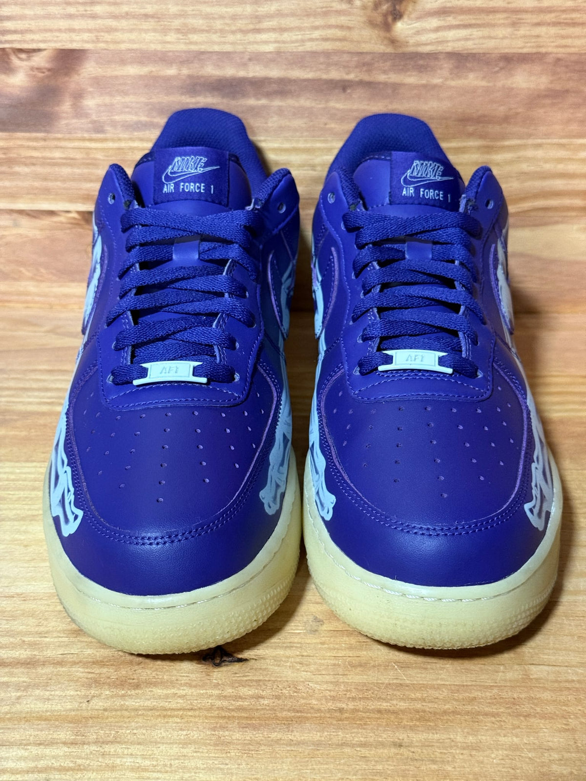 Nike Air Force 1 Low '07 QS Purple Skeleton Halloween (2021) - Size 12