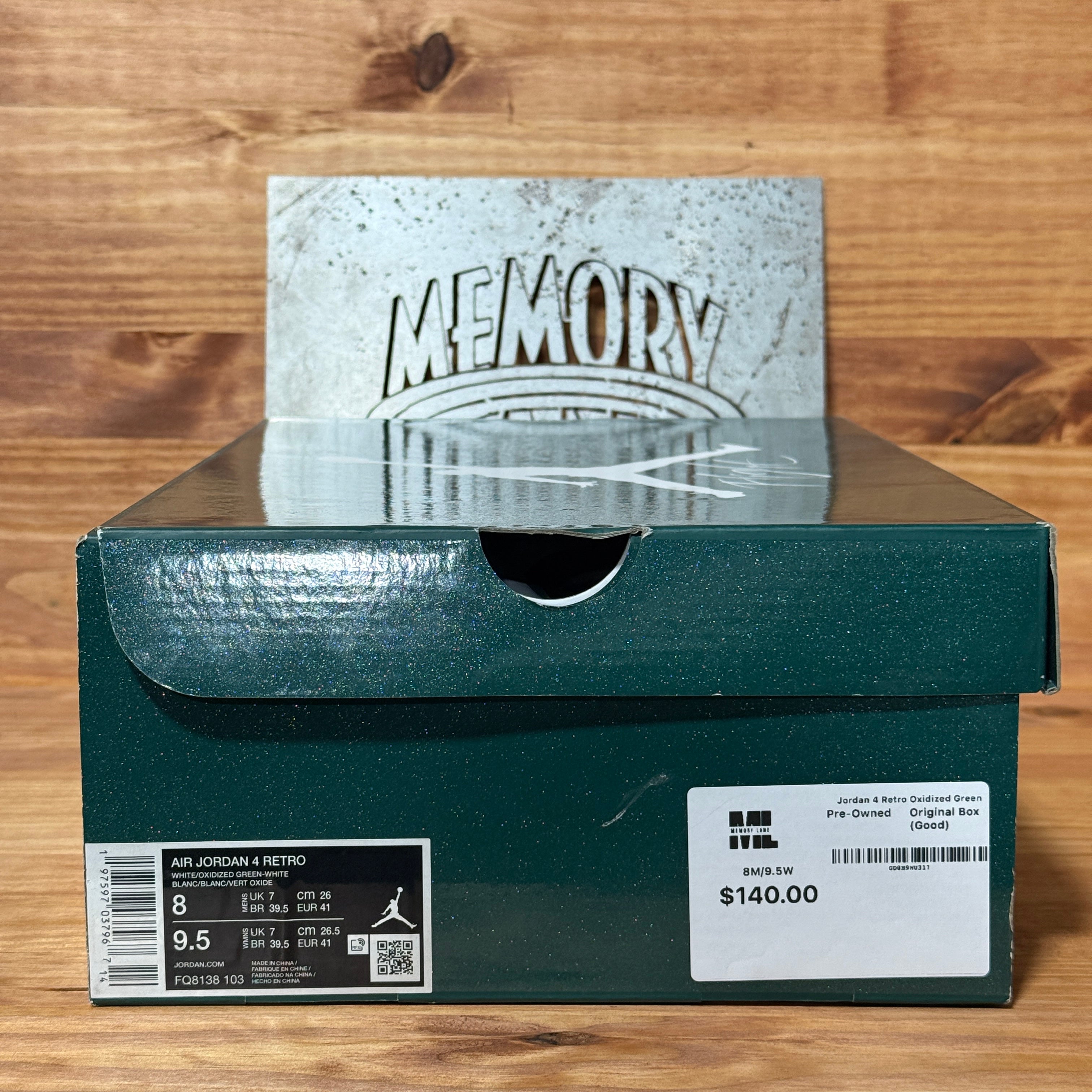 Jordan 4 Retro Oxidized Green