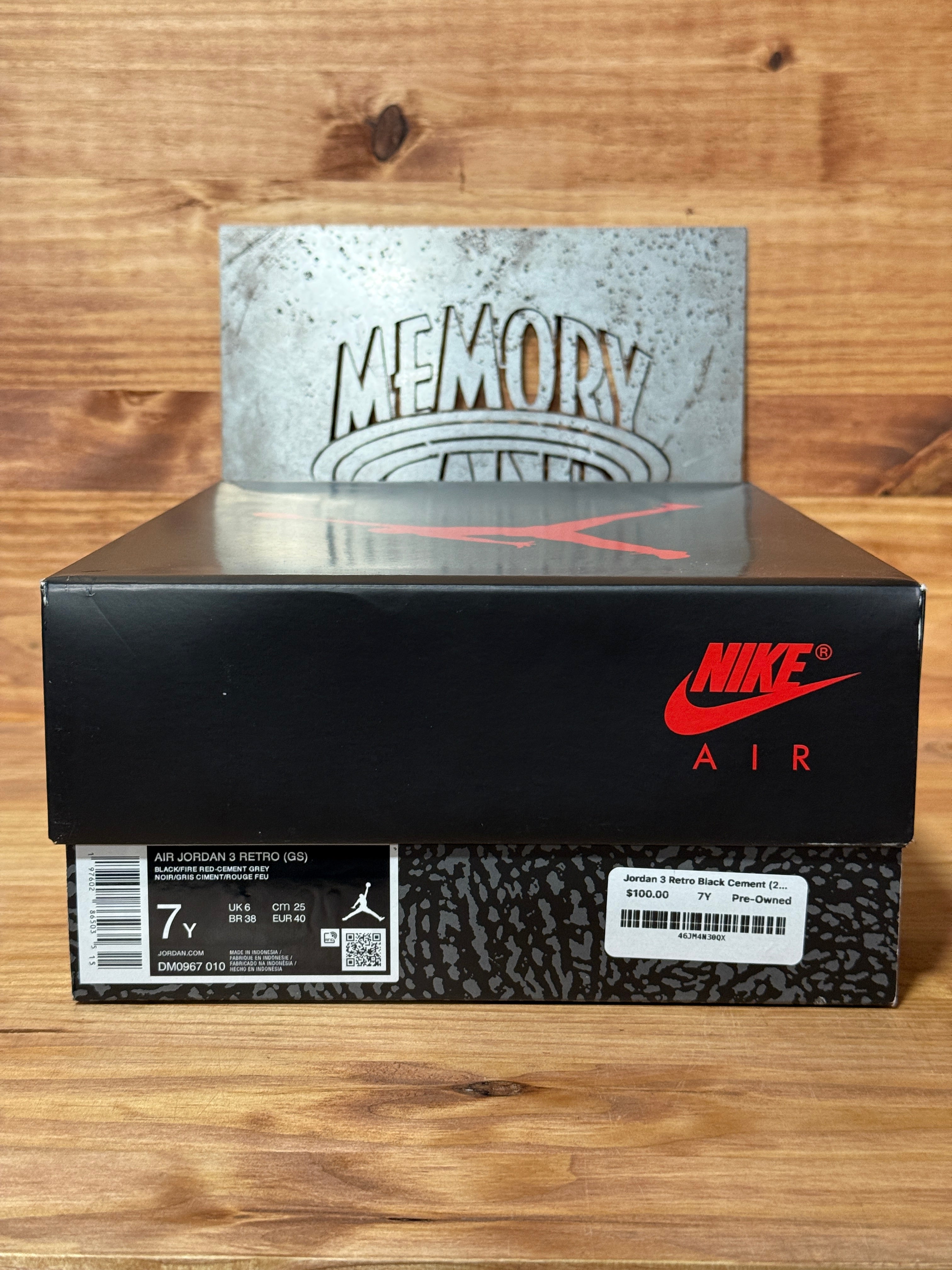 Jordan 3 Retro Black Cement (2024) (GS)