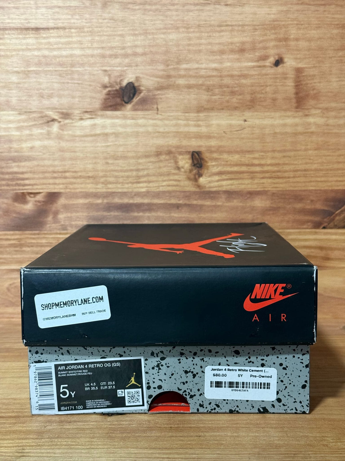 Jordan 4 Retro White Cement (2025) (GS) - Size 5Y