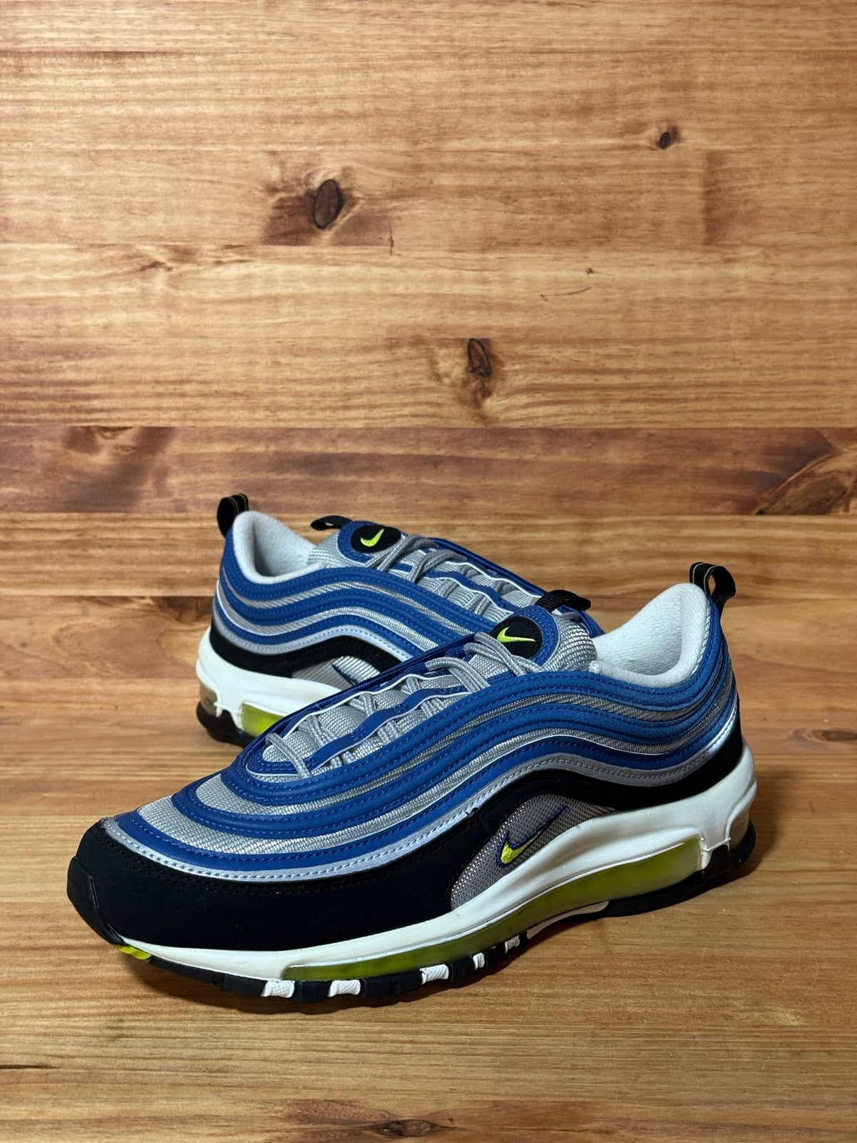 Nike Air Max 97 OG Atlantic Blue Voltage Yellow - Size 8.5