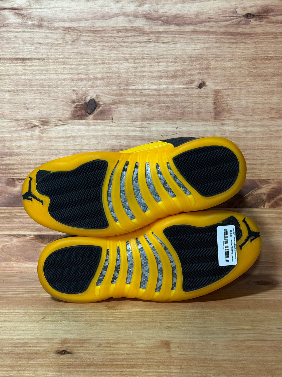 Jordan 12 Retro Black University Gold - Size 10.5
