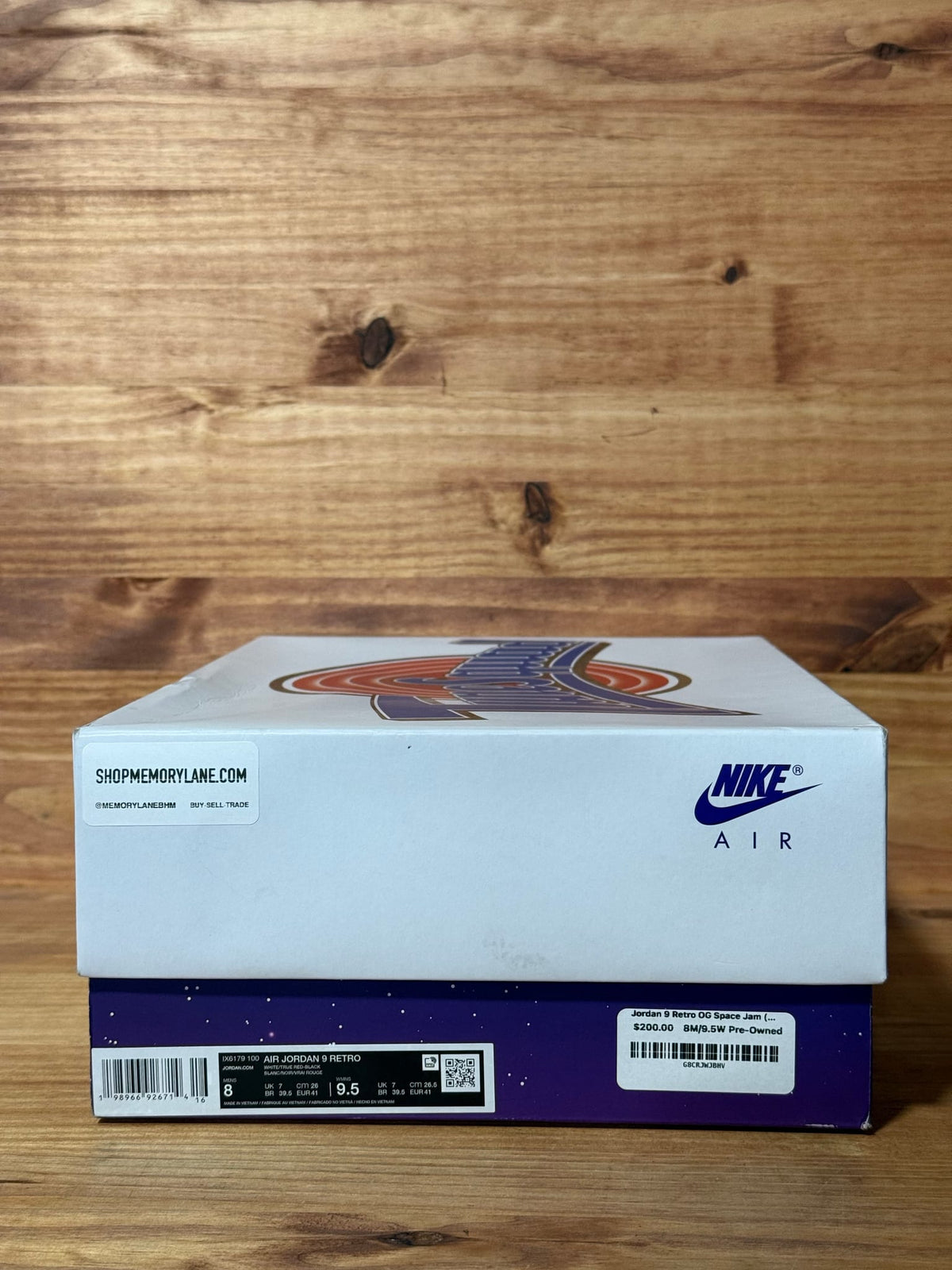 Jordan 9 Retro OG Space Jam (2026) - Size 8