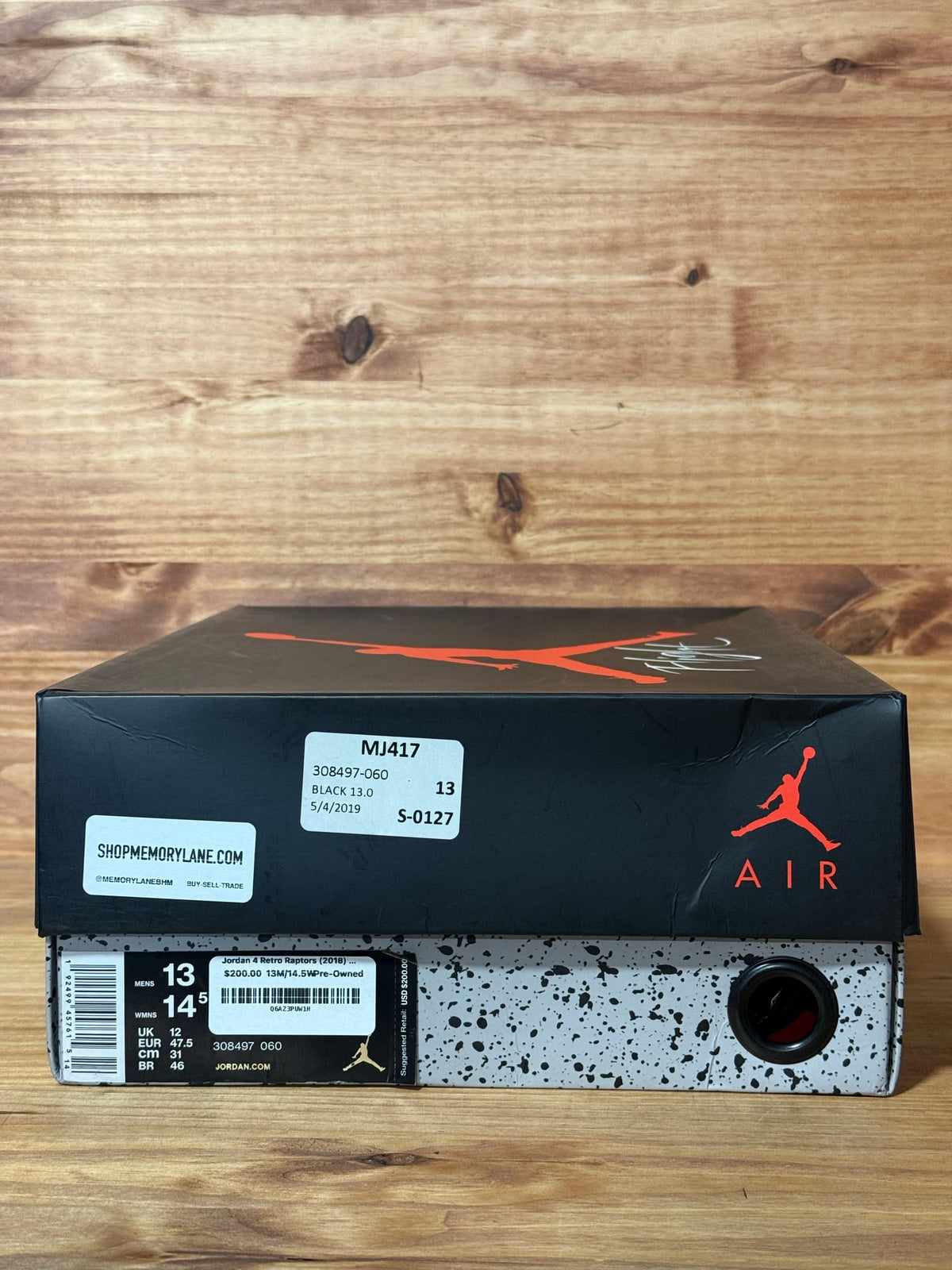Jordan 4 Retro Raptors (2018) - Size 13