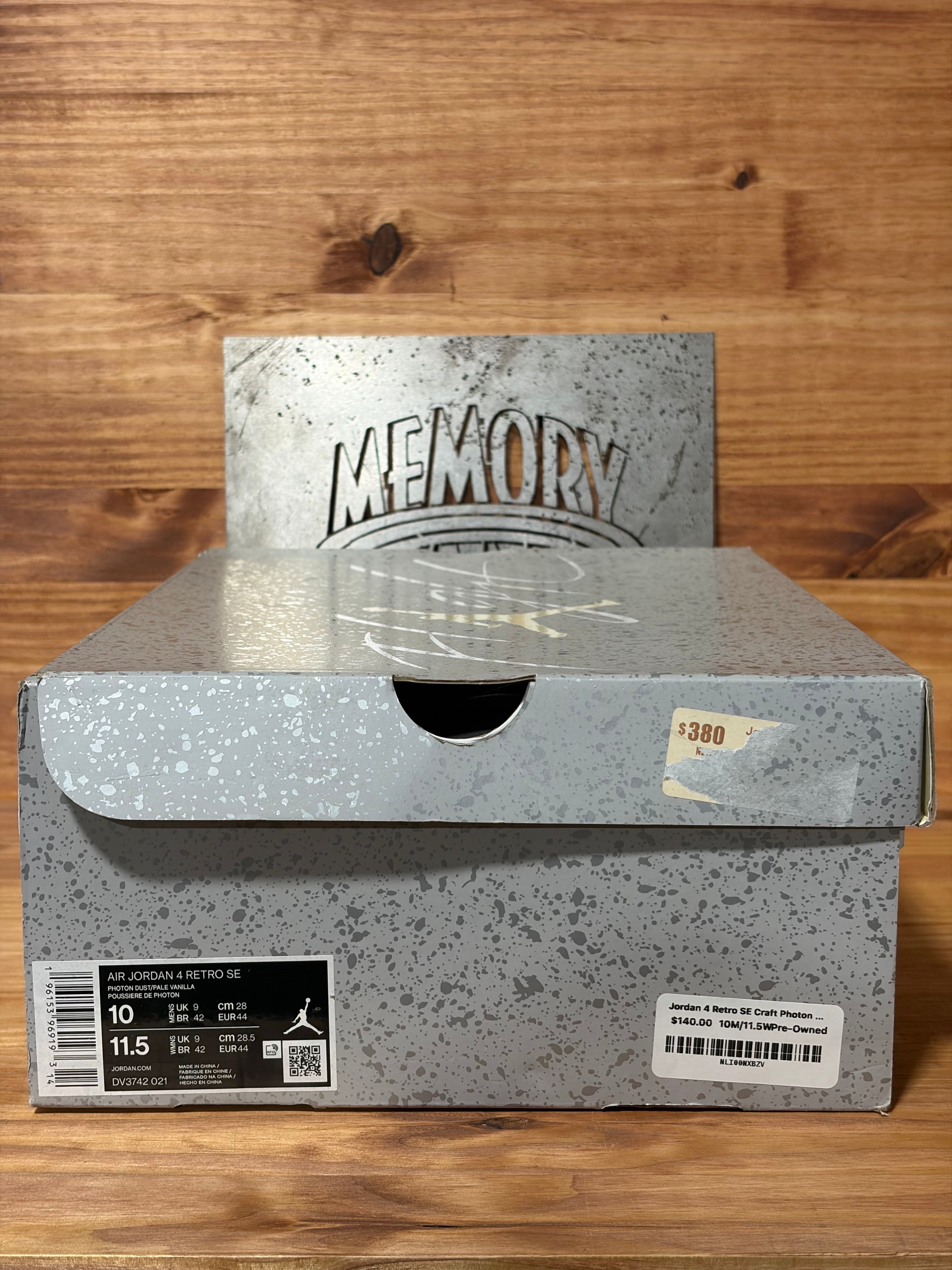 Jordan 4 Retro SE Craft Photon Dust