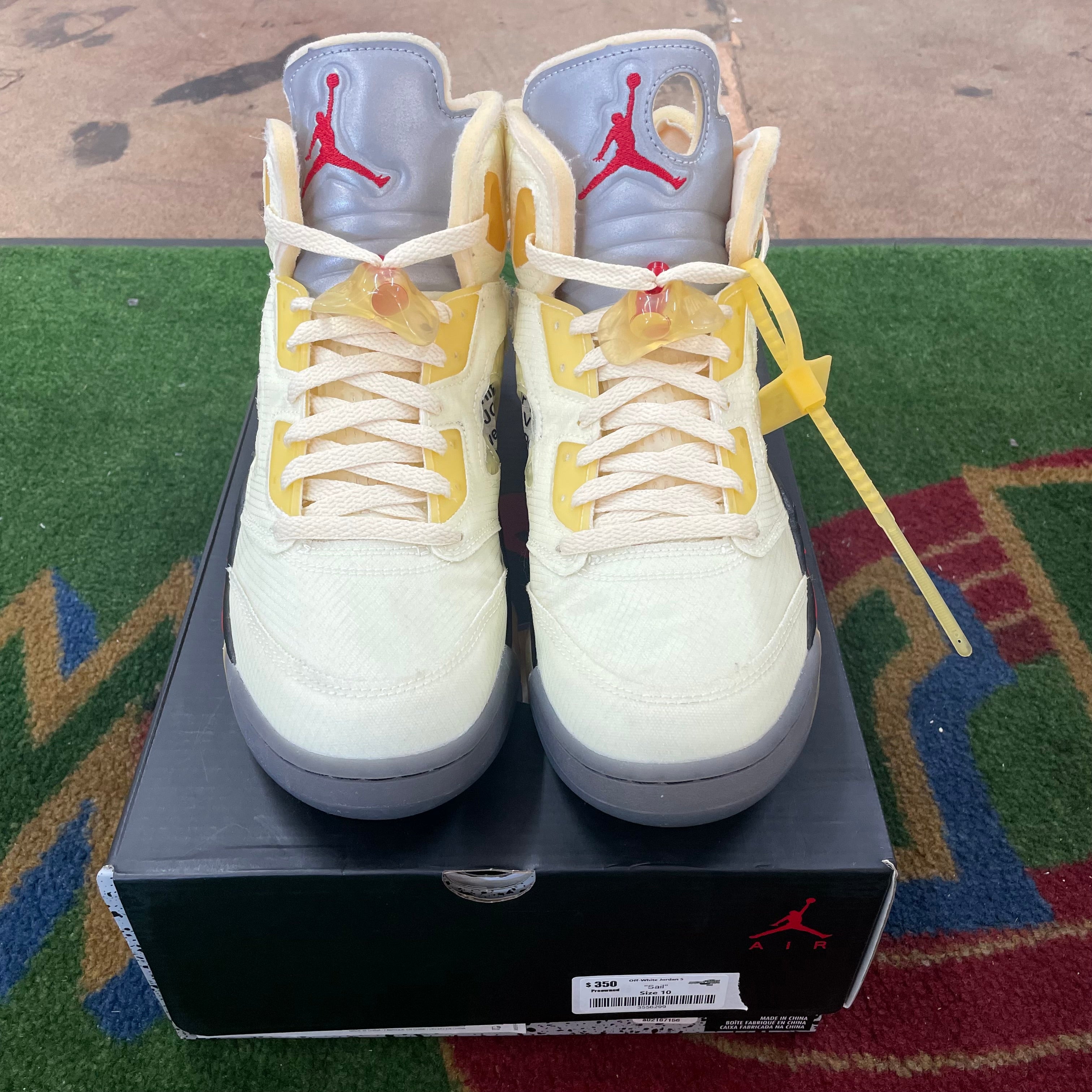 Off-White Jordan 5 “Sail” Size 10