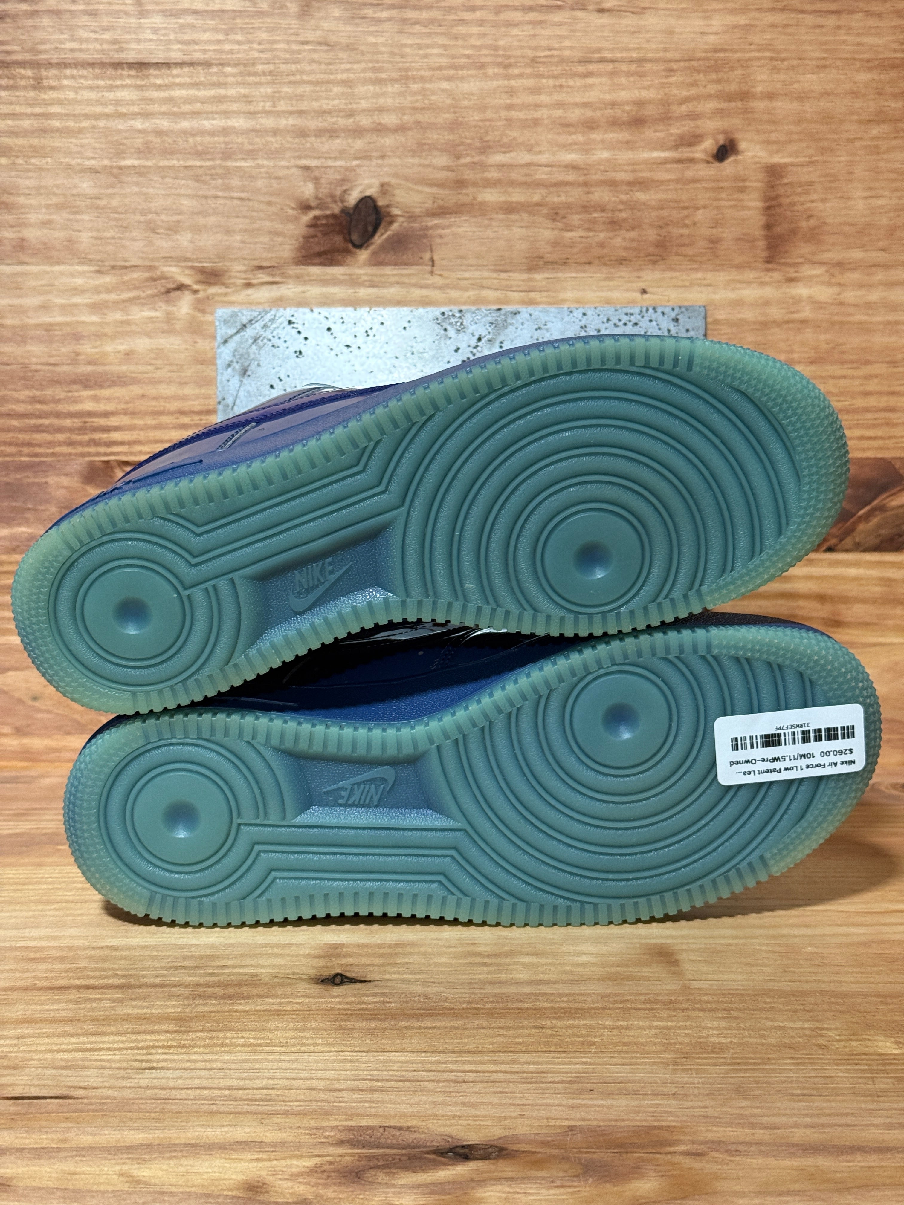 Nike Air Force 1 Low Patent Leather Mystic Navy Grape Ice