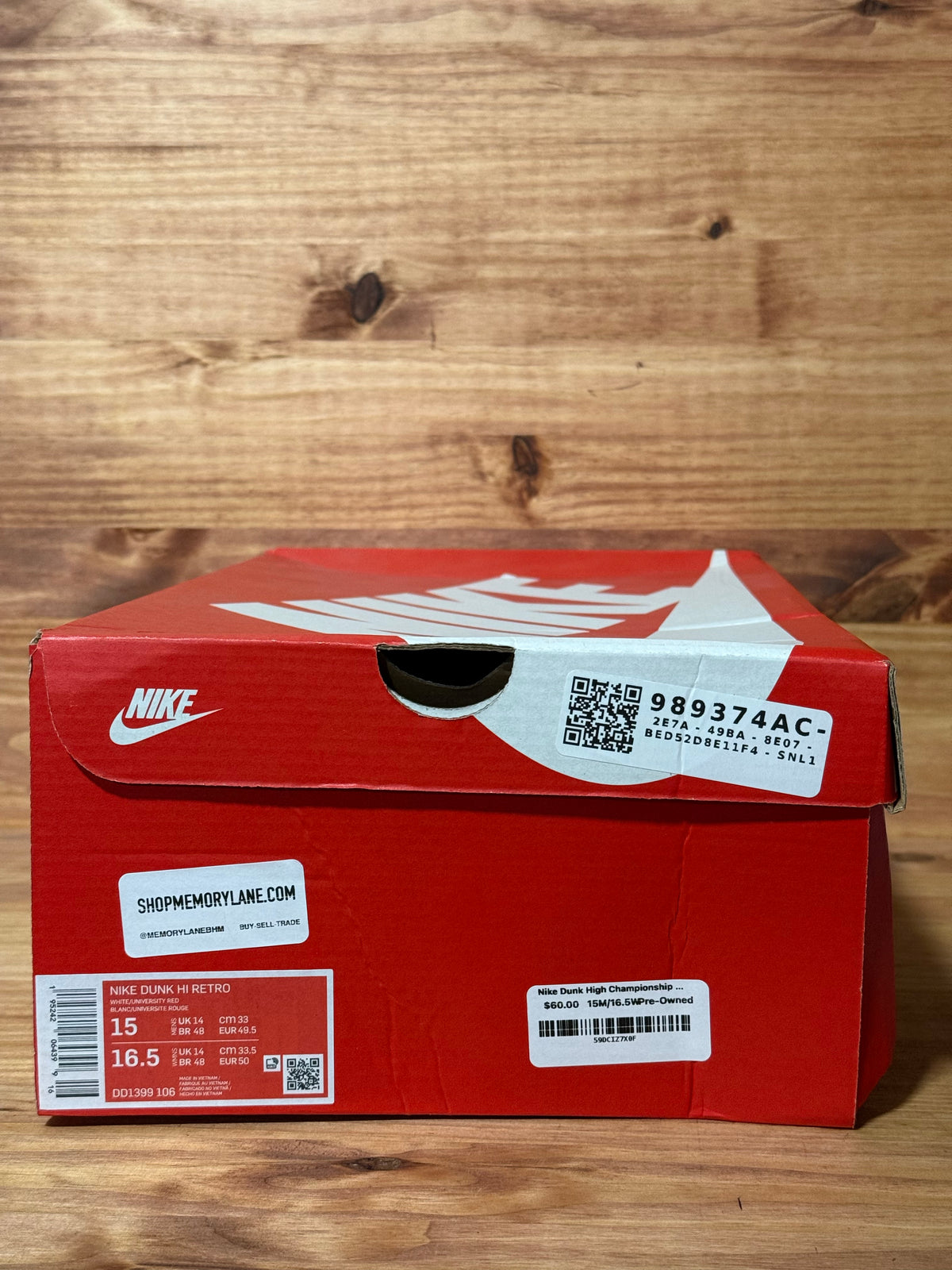 Nike Dunk High Championship White Red