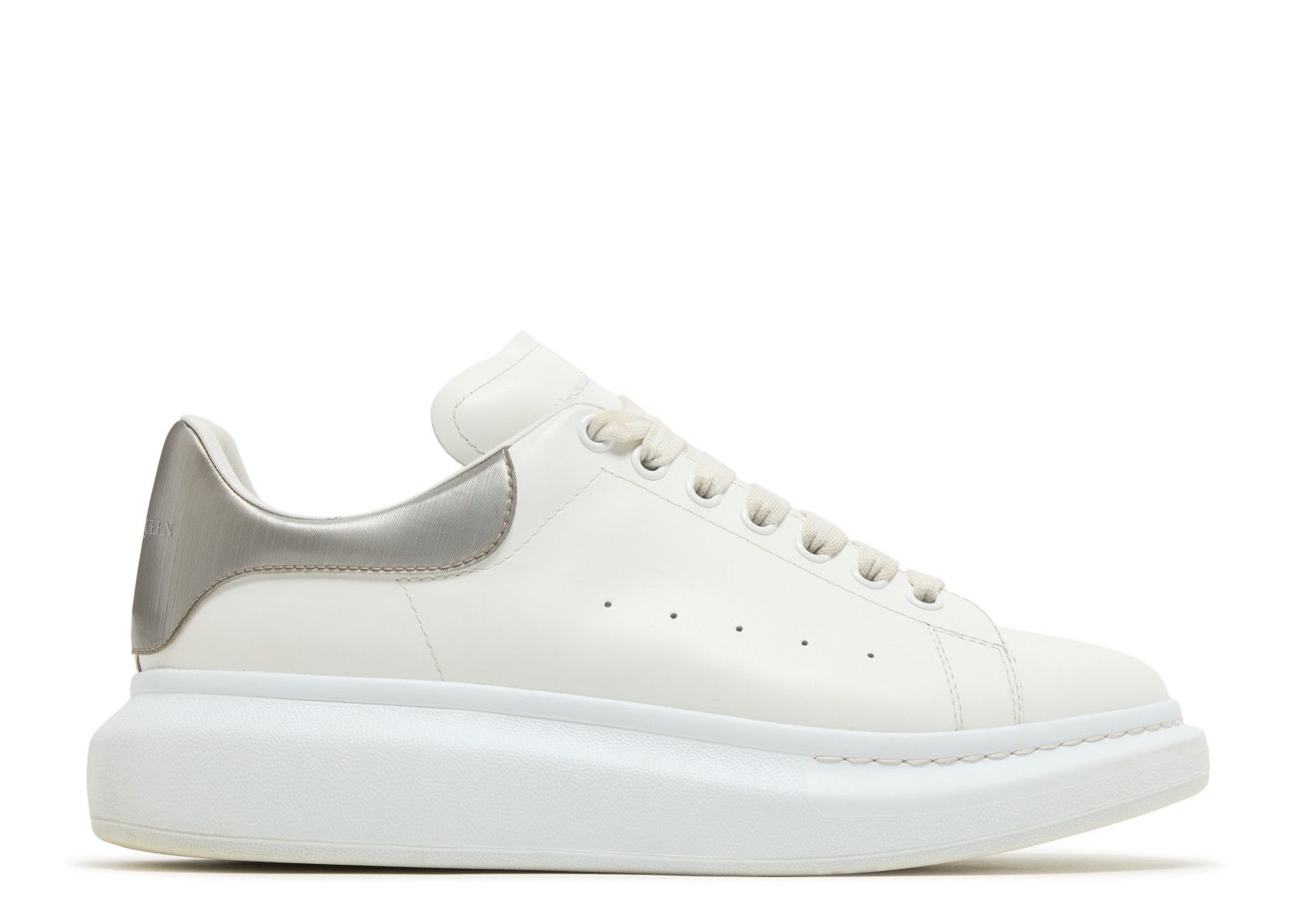 Alexander McQueen Oversized Sneaker White Metallic Platinum