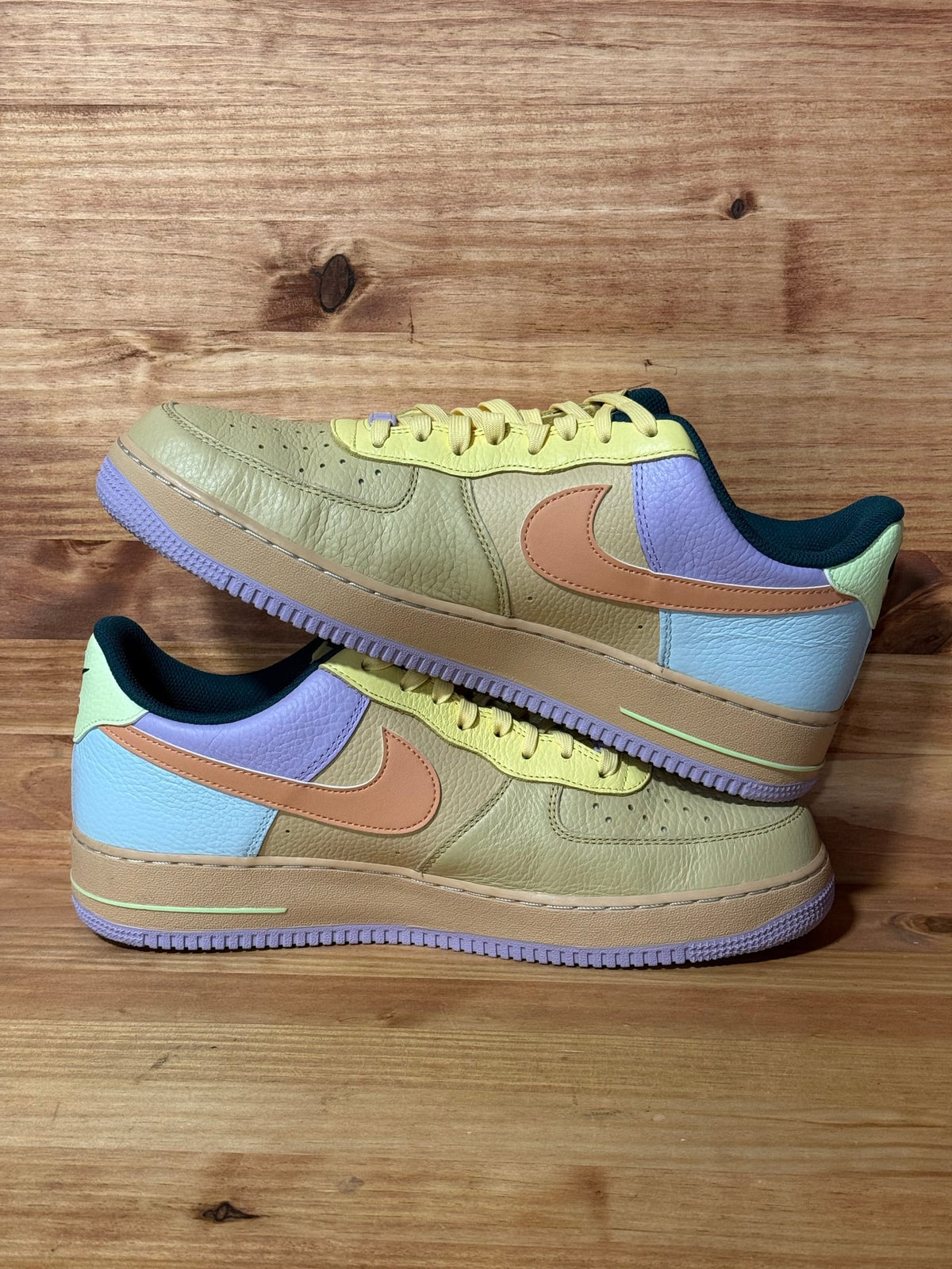 Nike Air Force 1 Low '07 Sesame Hydrangeas Soft Yellow Apricot Agate - Size 13