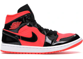 Jordan 1 Mid Hot Punch Black (Women's)