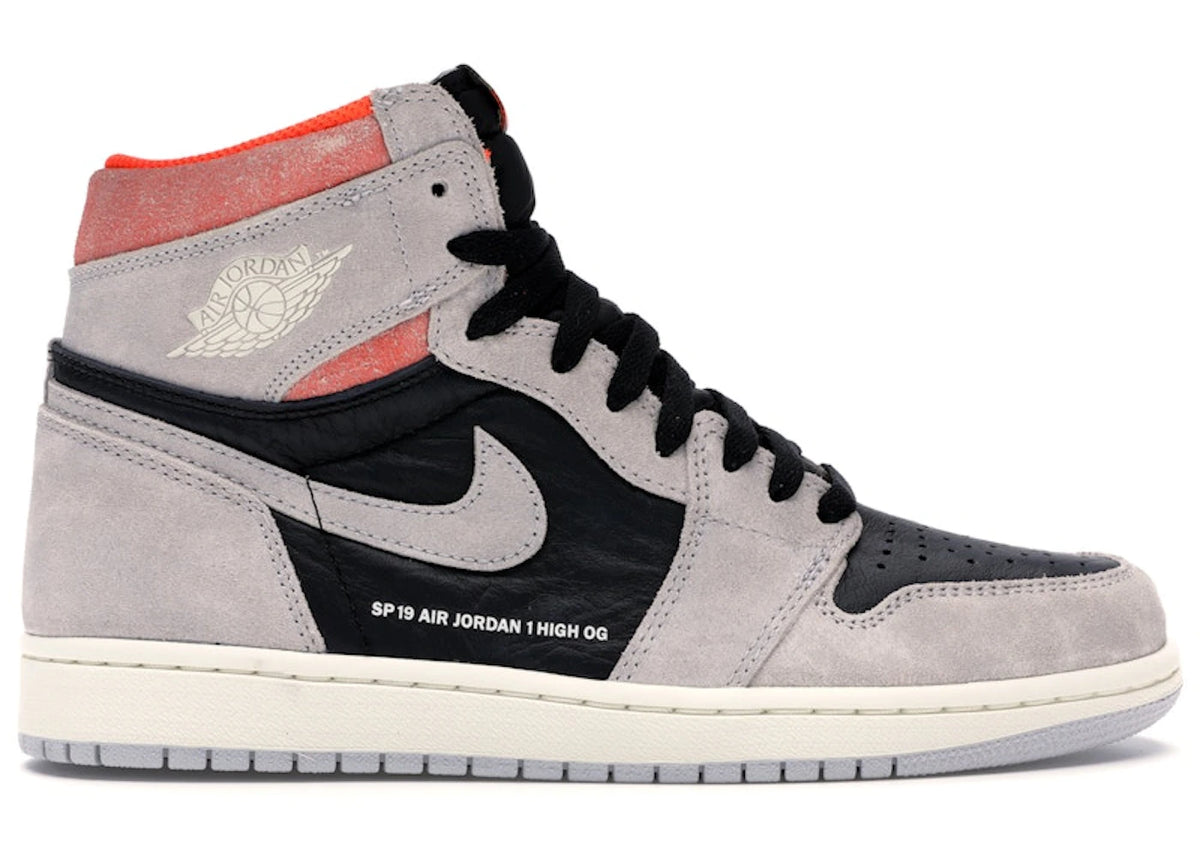 Jordan 1 Retro High Neutral Grey Hyper Crimson