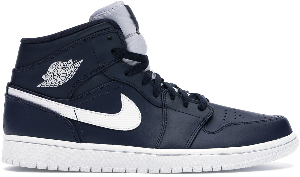 Jordan 1 Retro Mid Obsidian White