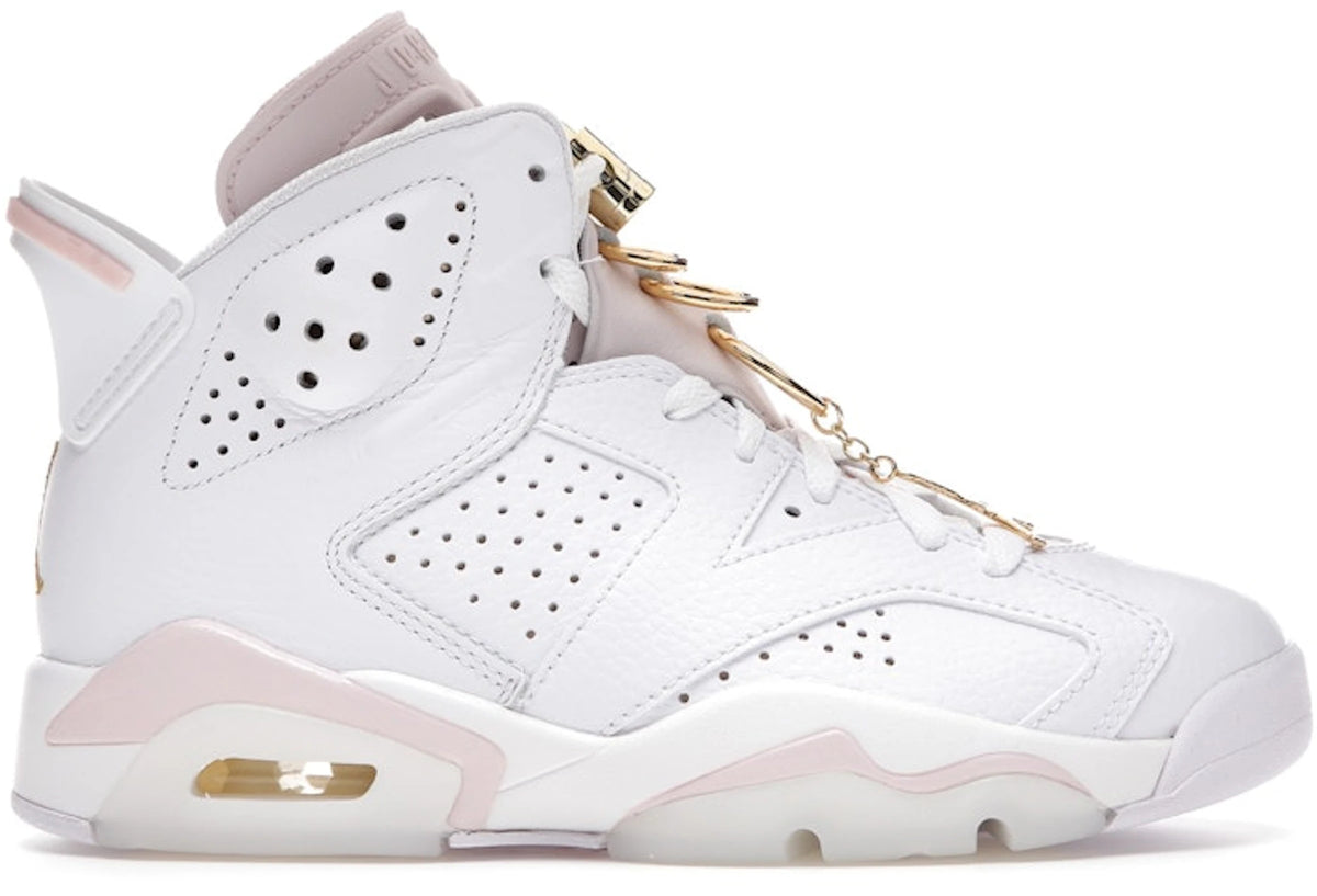 Jordan 6 Retro Gold Hoops (Women's) - Size 7.5W/6M