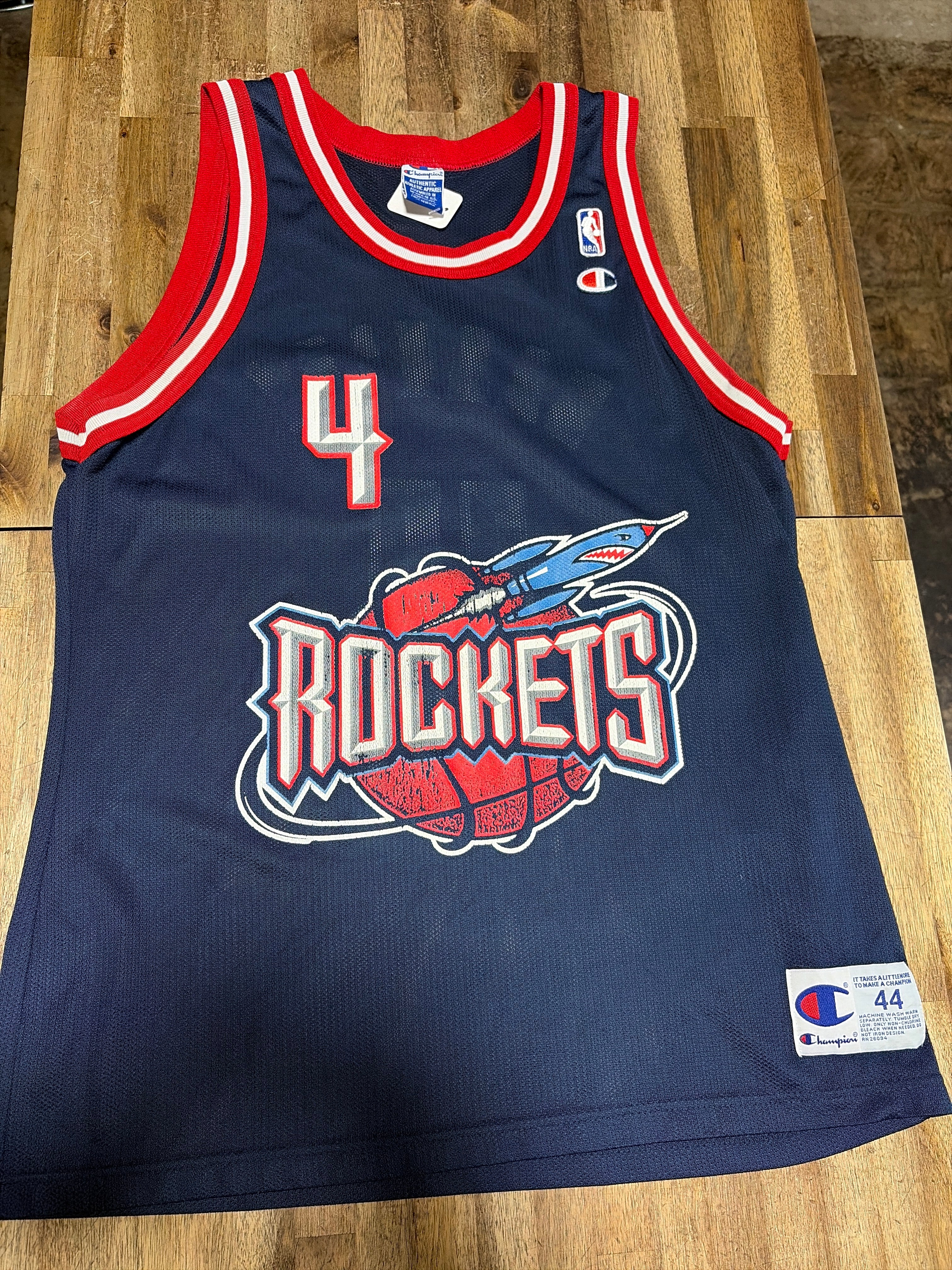 Vintage Champion Charles Barkley Houston Rockets Jersey - Sz 44(Large)